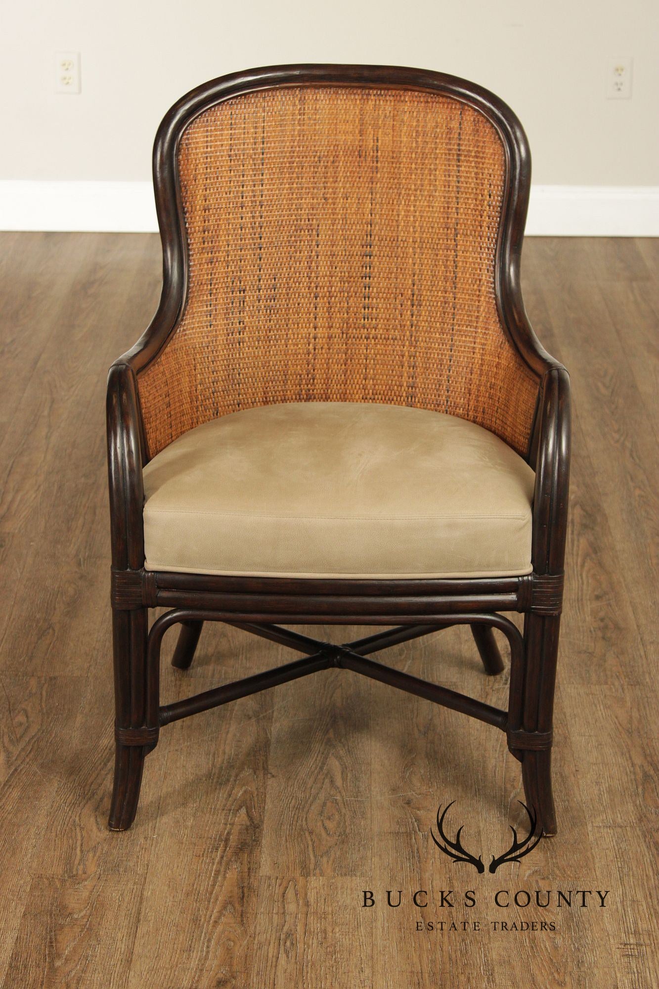 Palecek Rattan and Bamboo Armchair