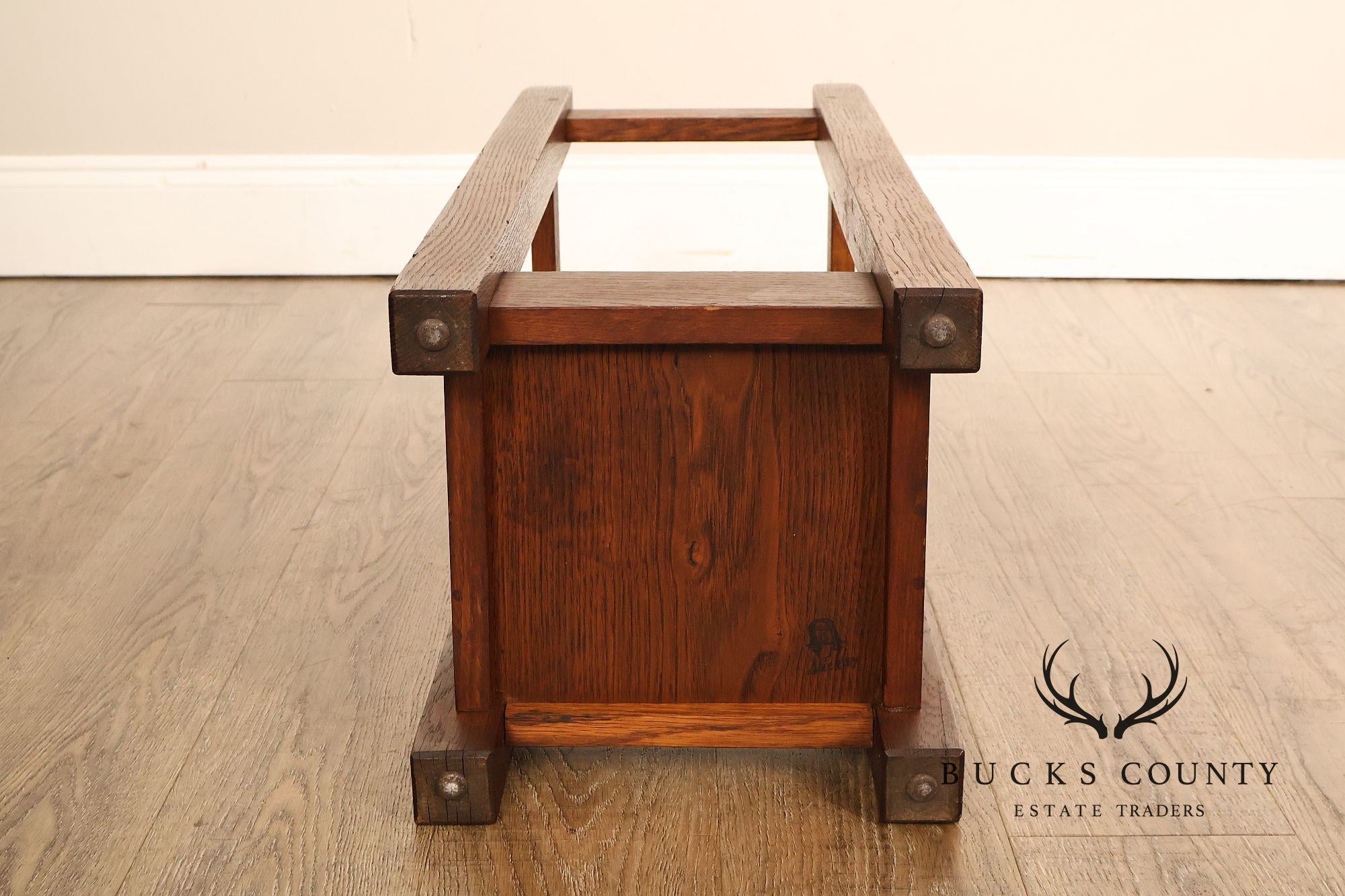 Gustav Stickley Arts And Crafts Oak Umbrella Stand model #54