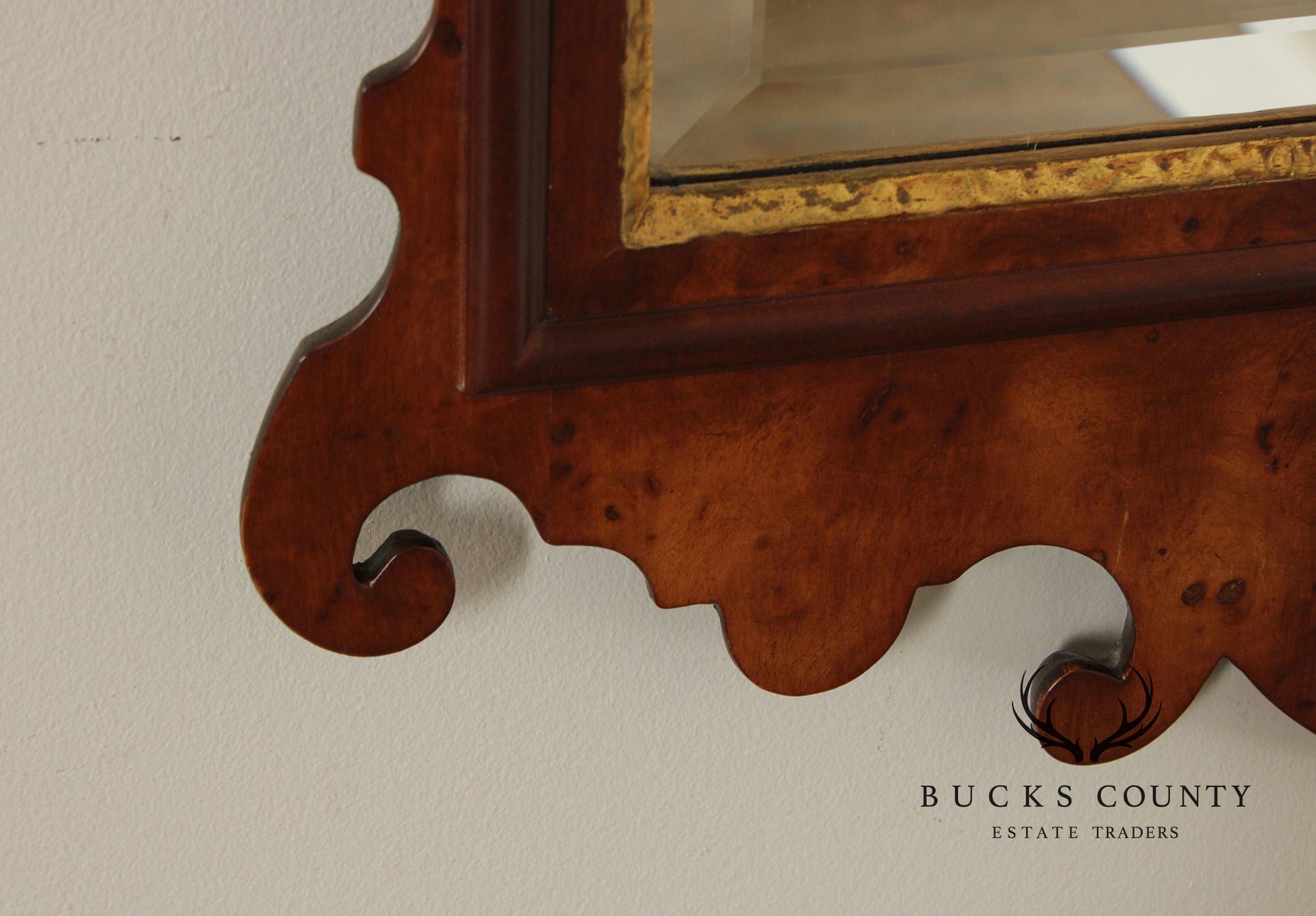 Friedman Brothers Colonial Williamsburg Burlwood Wall Mirror