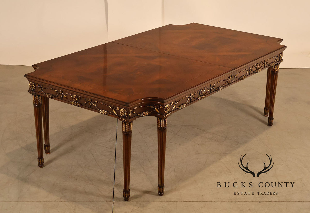 E J Victor Newport Collection Neoclassical Style Mahogany Dining Table With Two Leaves
