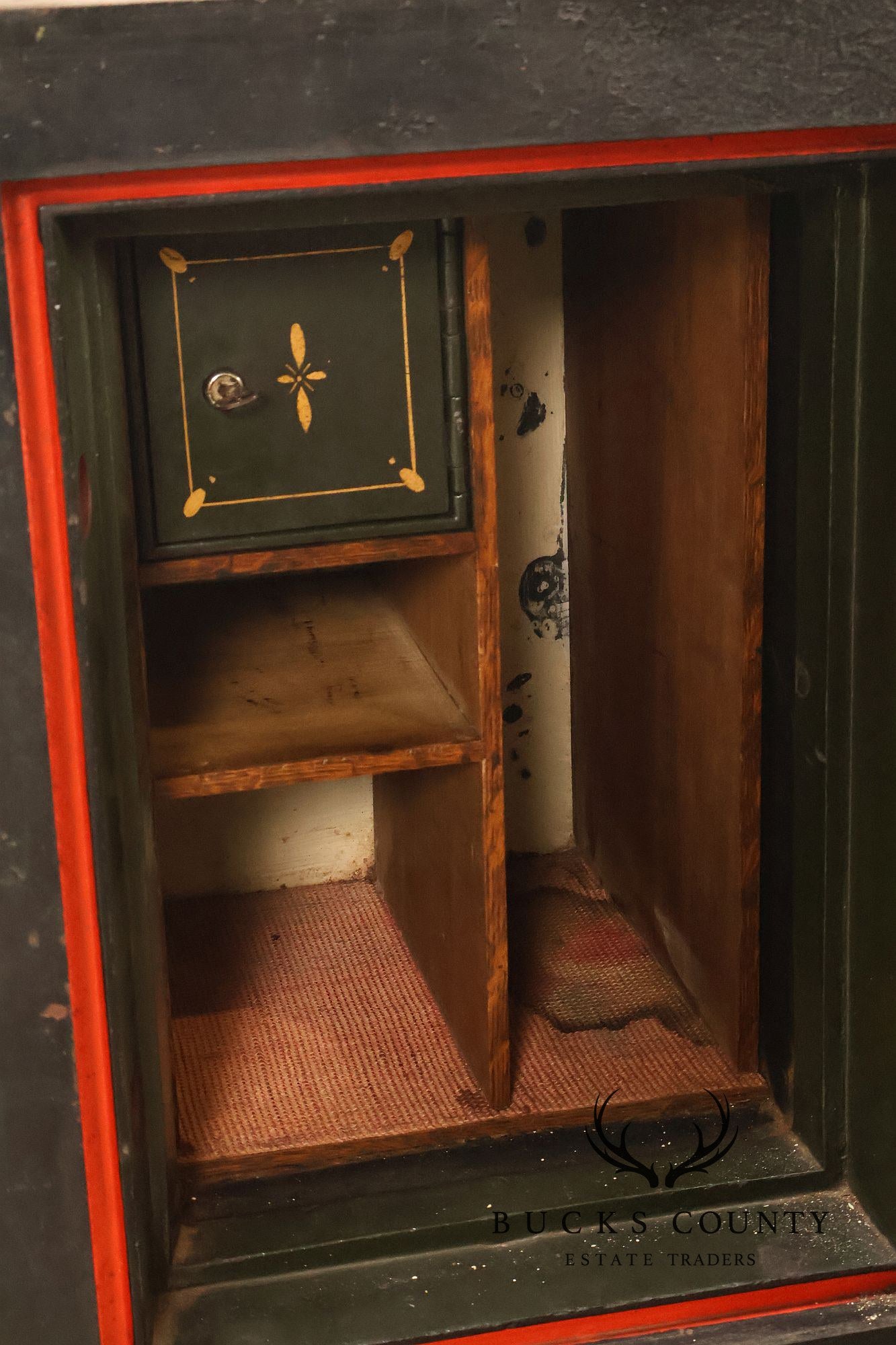 Antique Hall's Safe Company Iron Safe On Casters