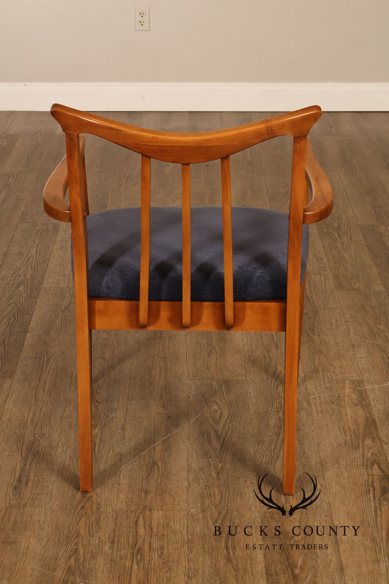 Blowing Rock Mid Century Modern Set Of Six Walnut Dining Chairs