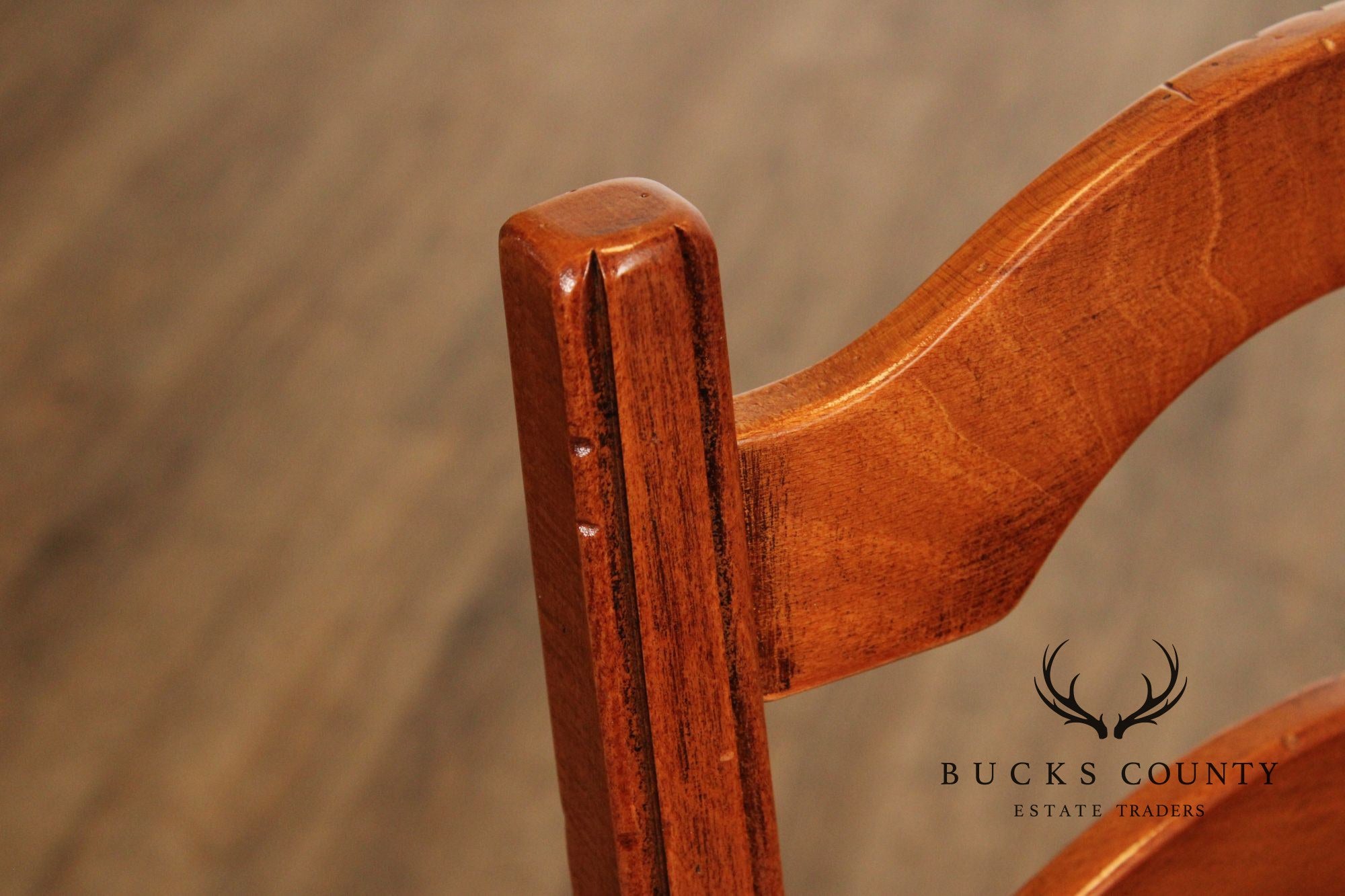 Quality Set Of Eight Italian Ladderback Dining Chairs