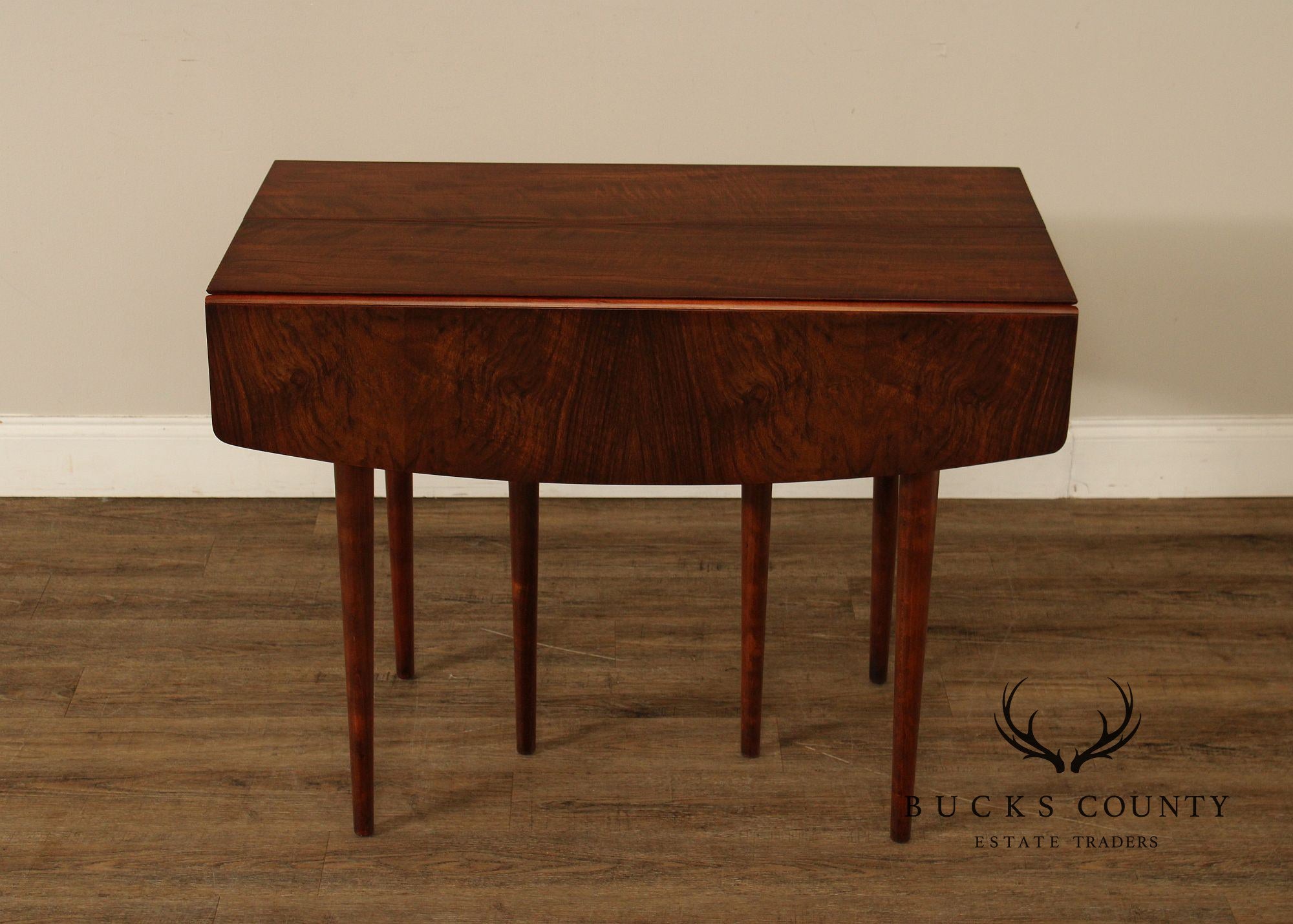 Widdicomb Mid Century Modern Walnut Drop Leaf Extendable Dining Table