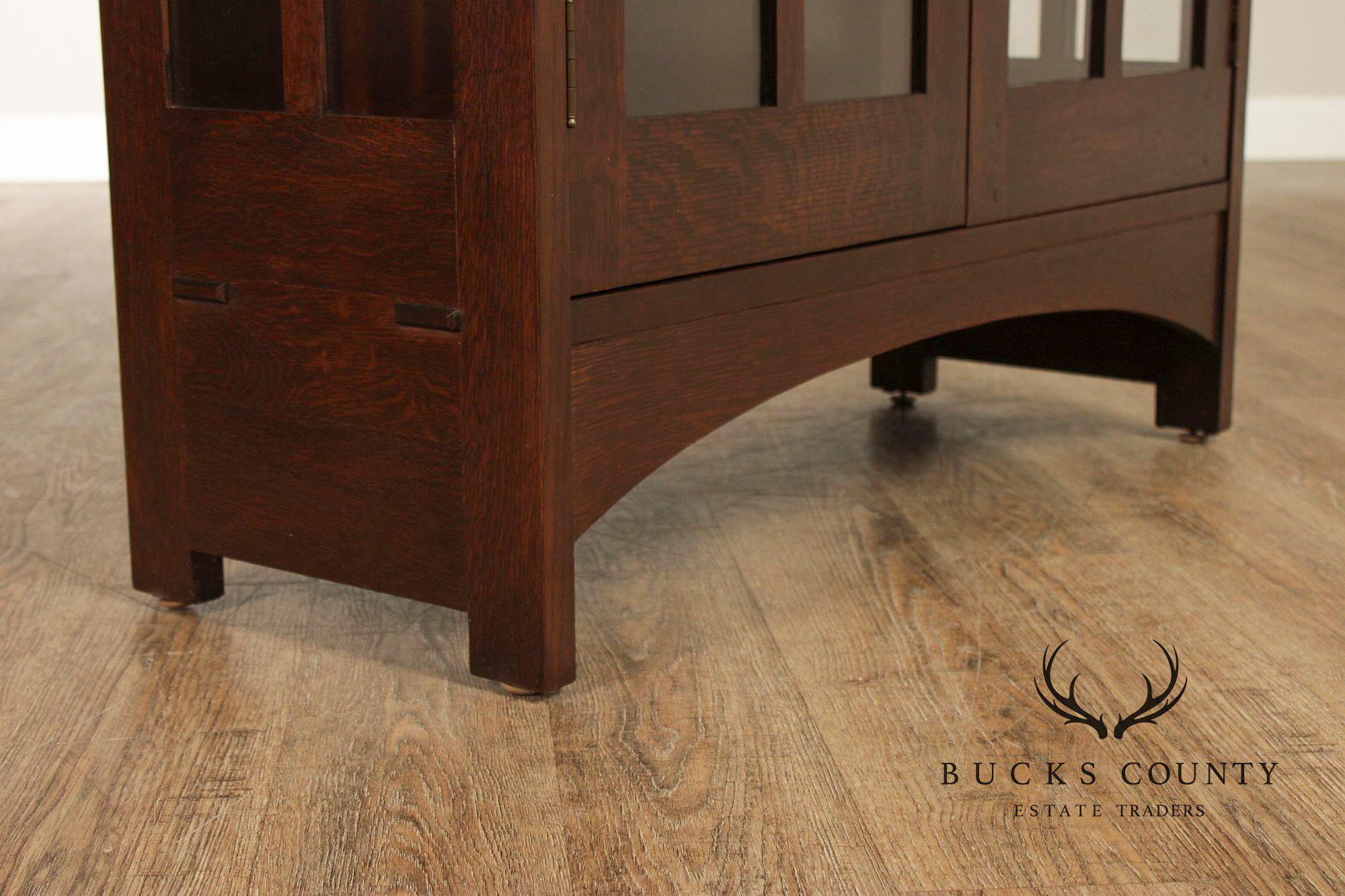 Stickley Mission Collection Oak Lighted Display Cabinet