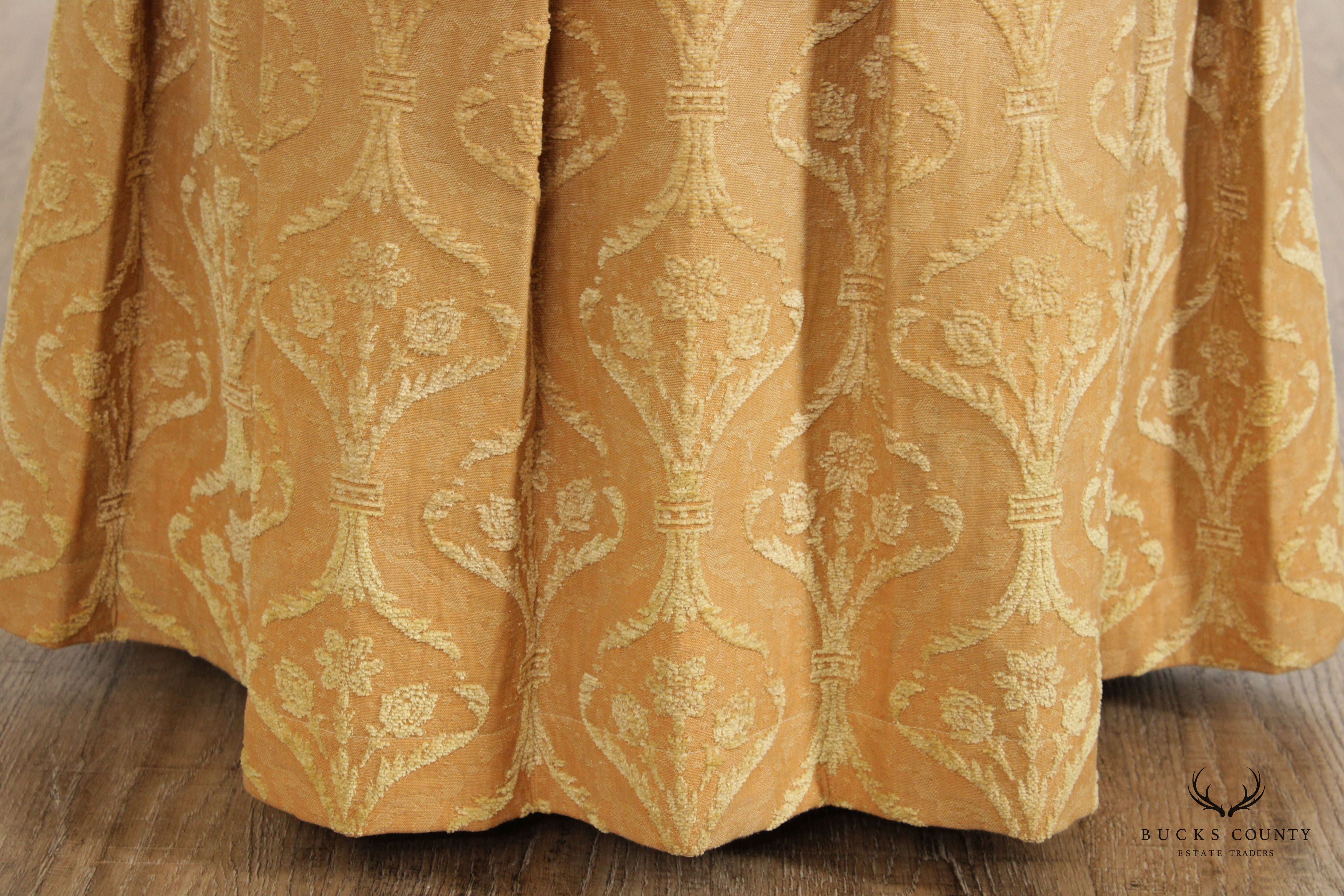 Traditional Custom Upholstered Round Vanity Stool