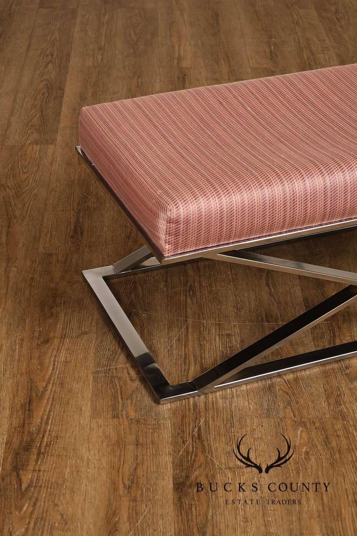 Milo Baughman Chrome X-Base Bench