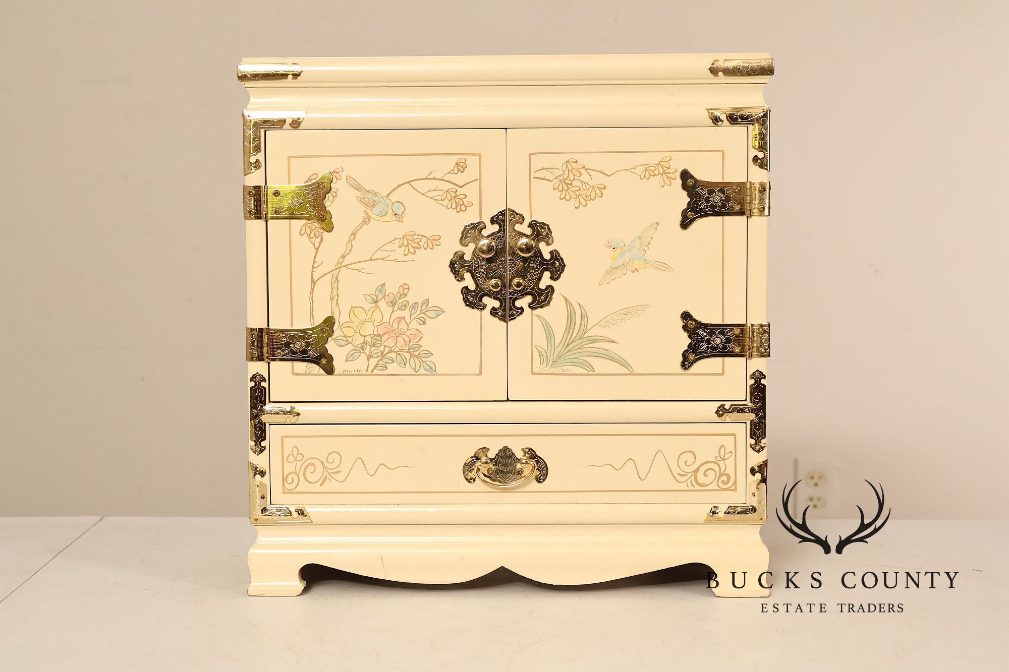 Painted Chinoiserie Style Jewelry Chest