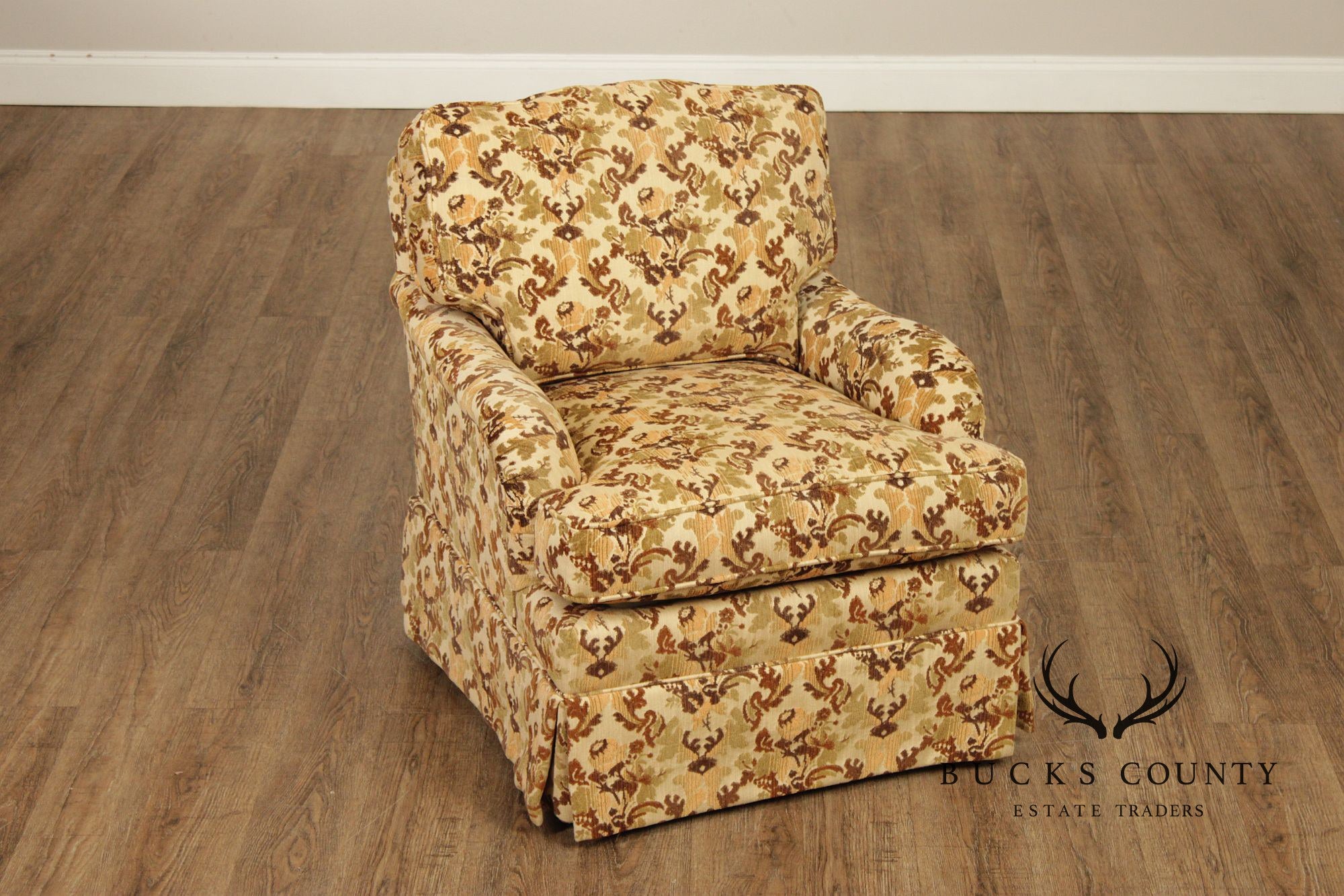 Sherrill Furniture Pair of Swivel Rocking Armchairs & Ottoman