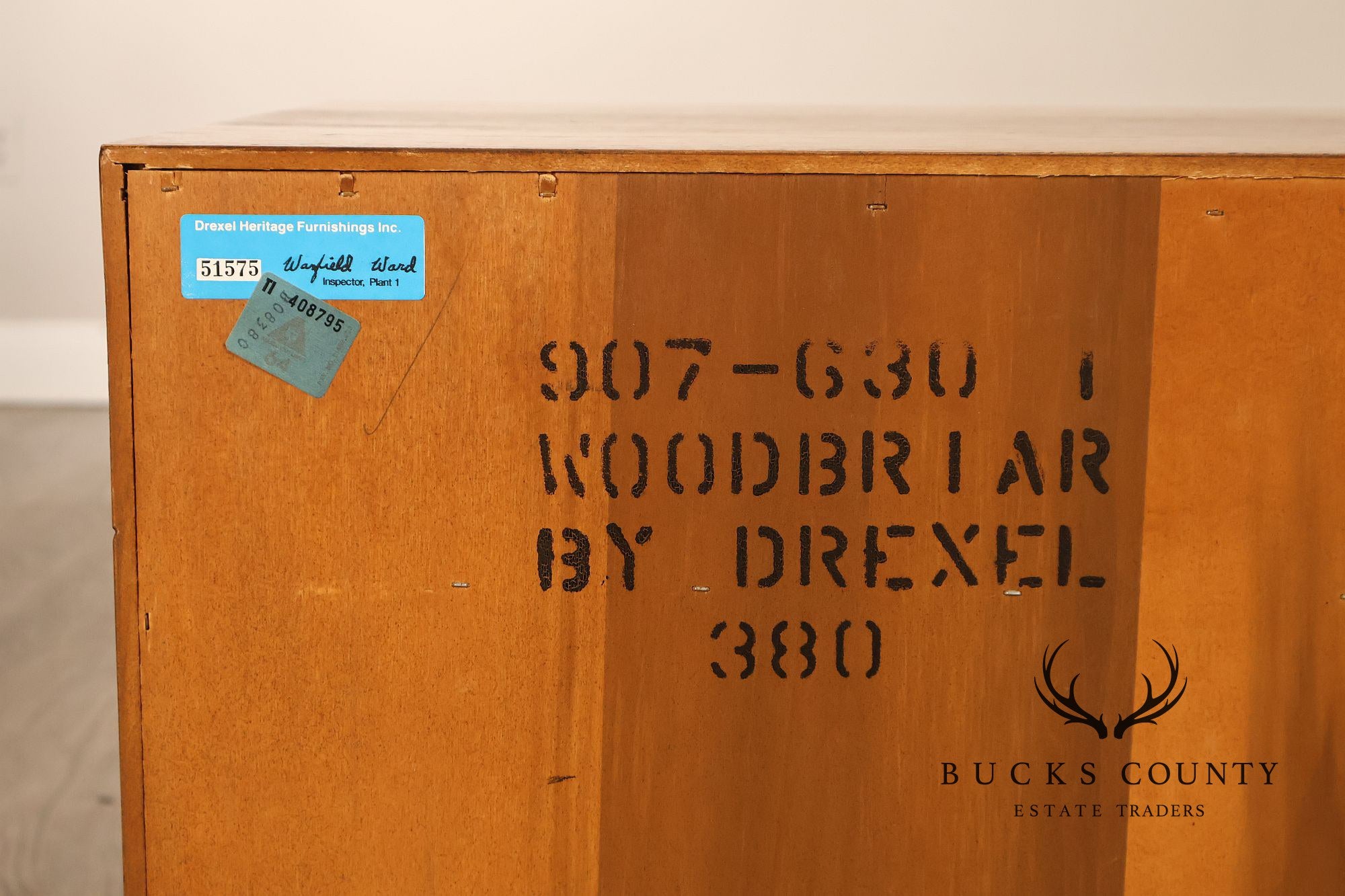 Drexel 'Woodbriar' Campaign Style Pair of Nightstands