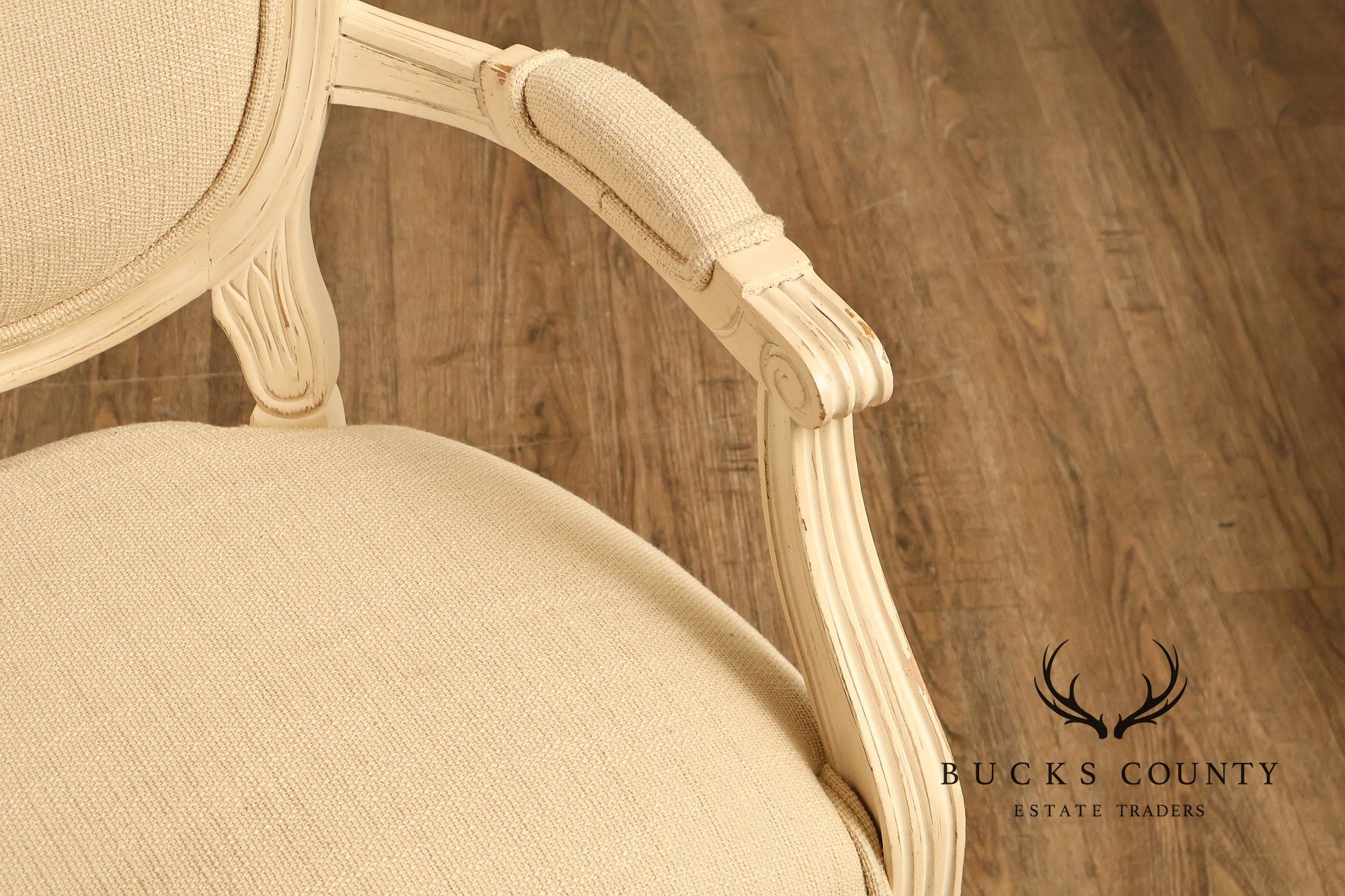Century Furniture Set Of 8 Louis XVI Style Painted Dining Chairs