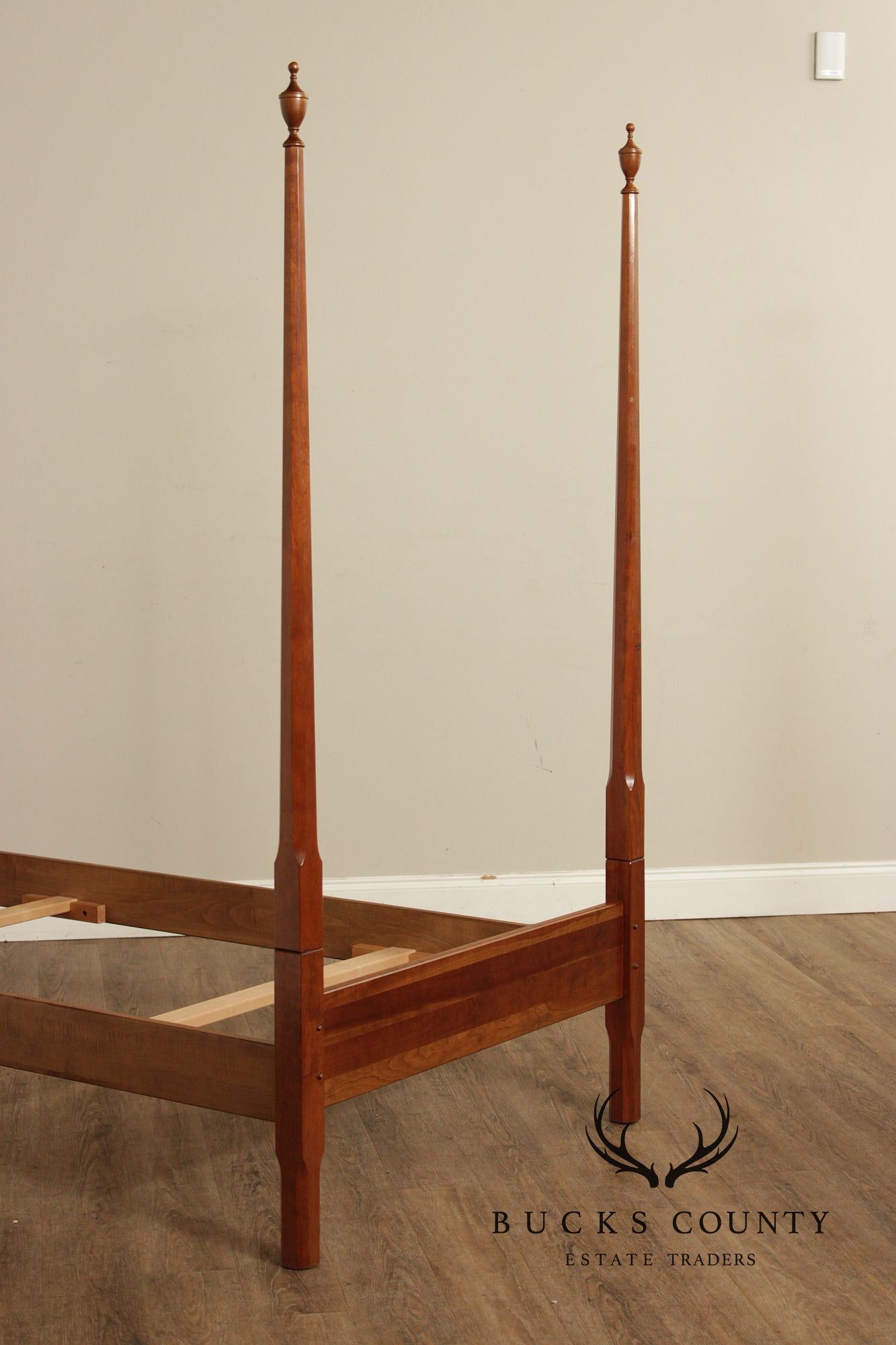 Stickley Traditional Cherry Twin Size Pair Of Poster Beds