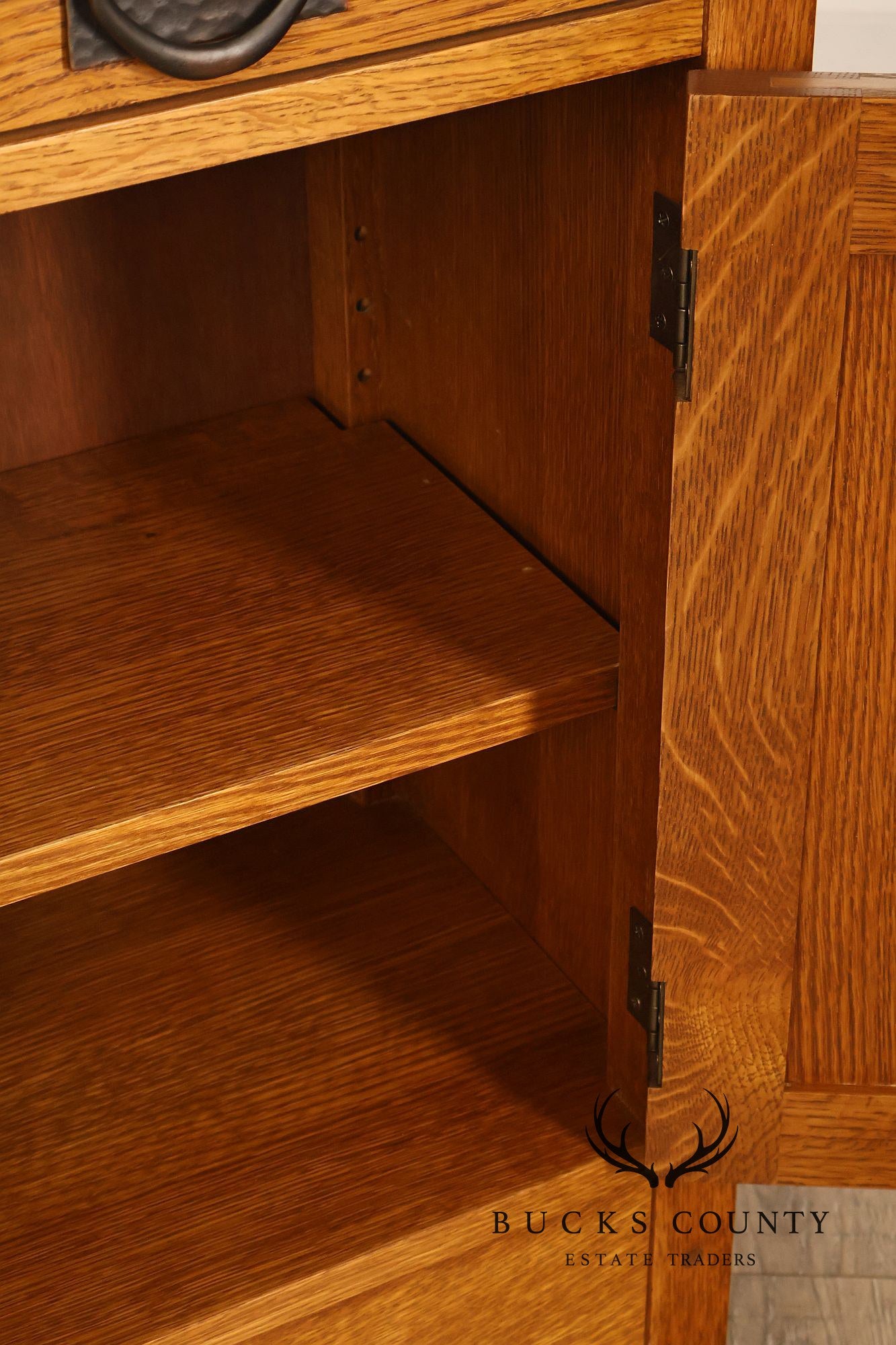 Stickley Mission Collection Harvey Ellis Inlay Oak Small Cabinet
