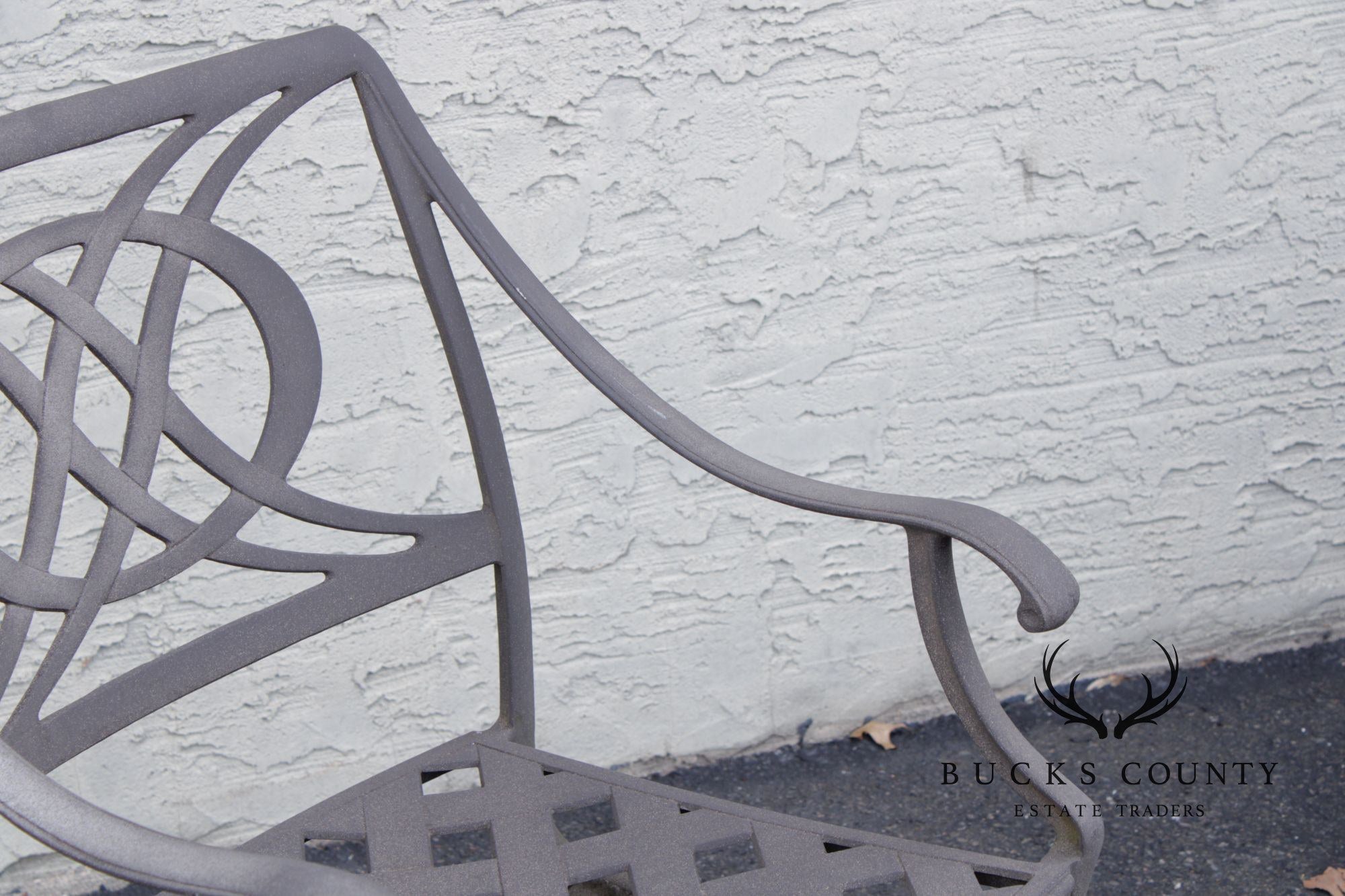 Telescope Casual Pair of 'Cadiz' Cast Aluminum Patio Swivel Rockers