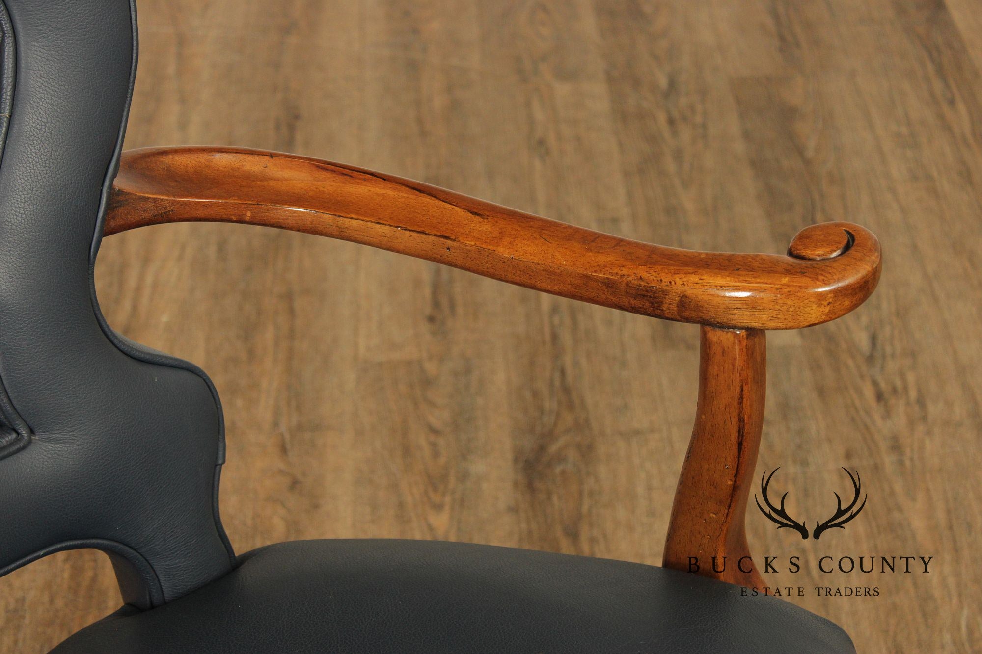 Century Furniture Set of Four Leather Armchairs