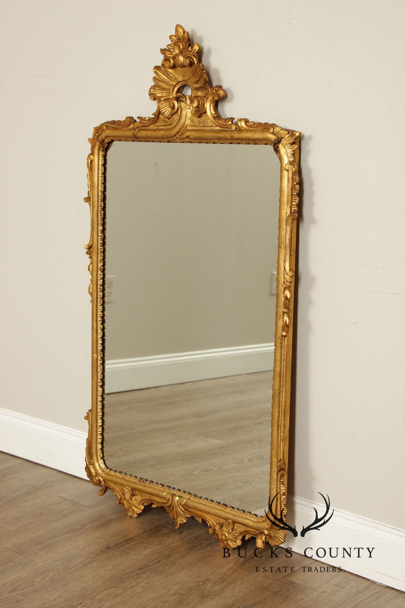 Vintage Italian Carved Giltwood Wall Mirror