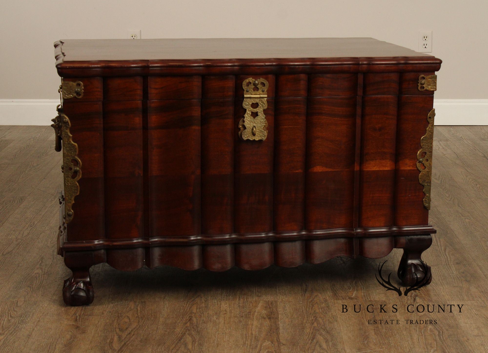 Colonial Style Hardwood And Cedar Trousseau Chest