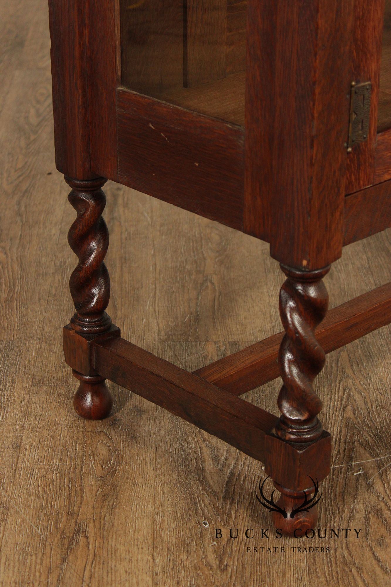 Stickley Brothers Antique Mission Oak Glass China Cabinet