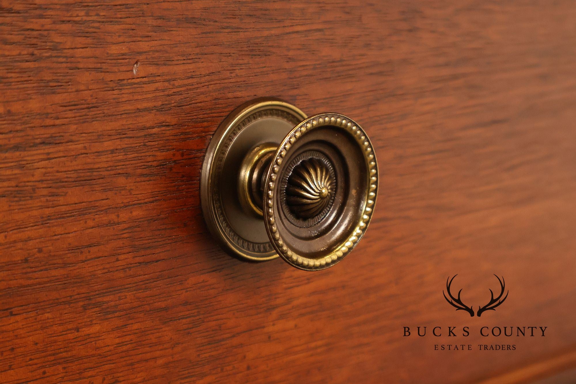 Stanley Furniture Regency Style Pair of Marble Top Mahogany Nightstands