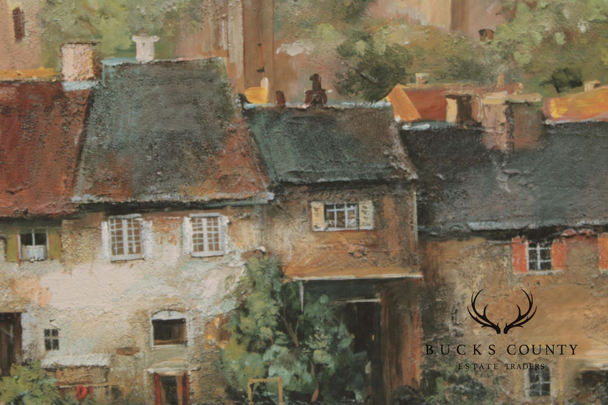 Roger Duvall Custom Framed Print on Canvas, 'La Seyne-Sur-Mer'