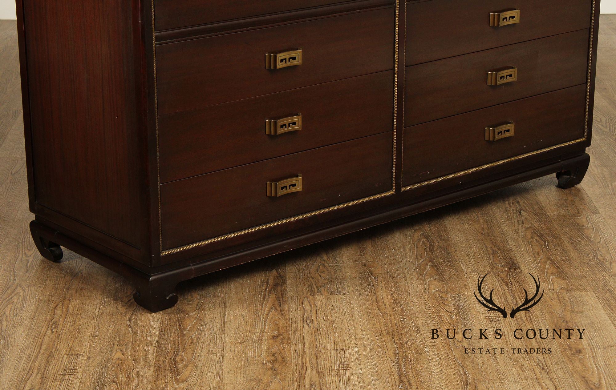 Rway Mid-Century Asian Inspired Mahogany Dresser