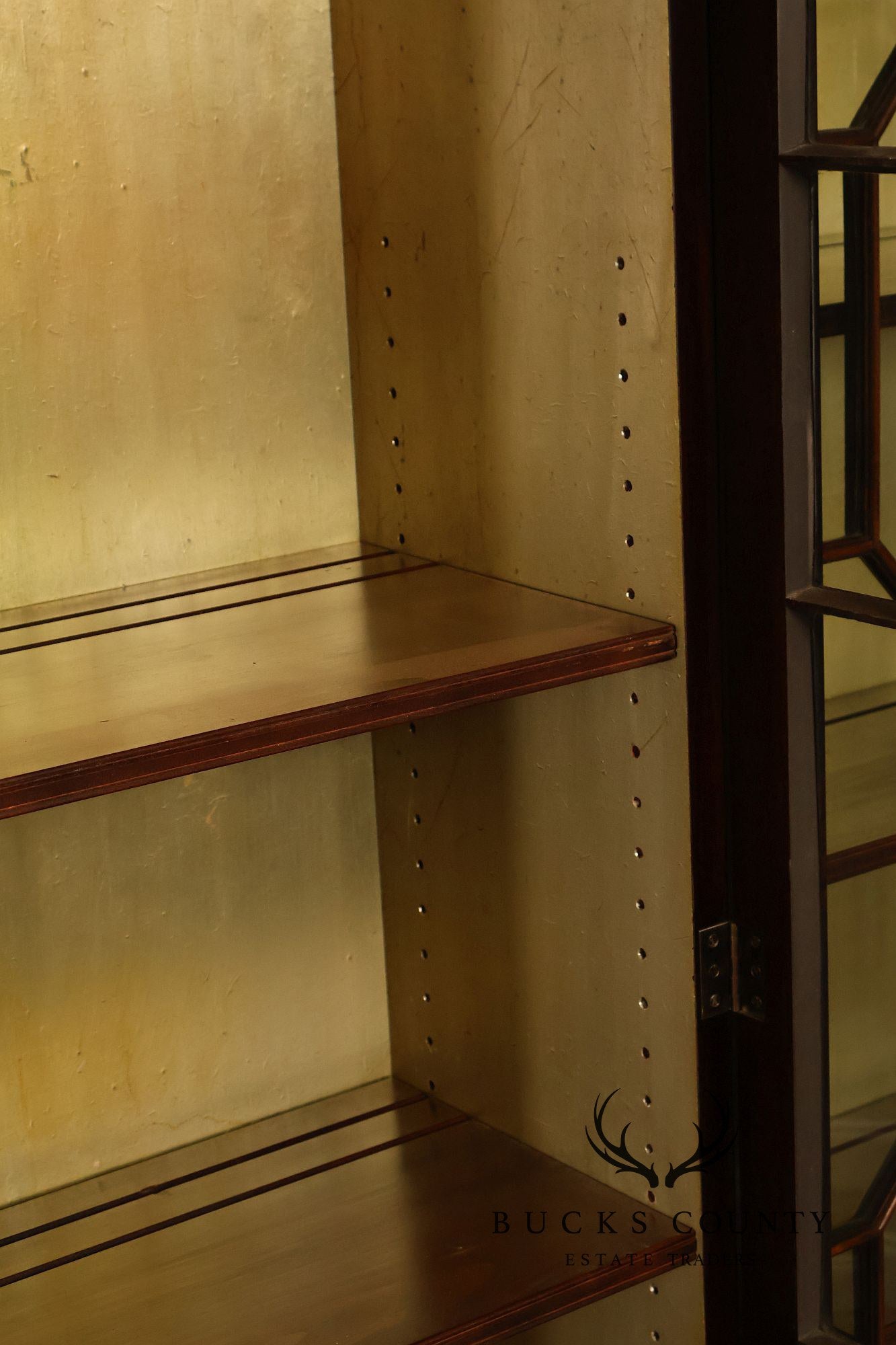 Baker Georgian Style Mahogany Breakfront Bookcase