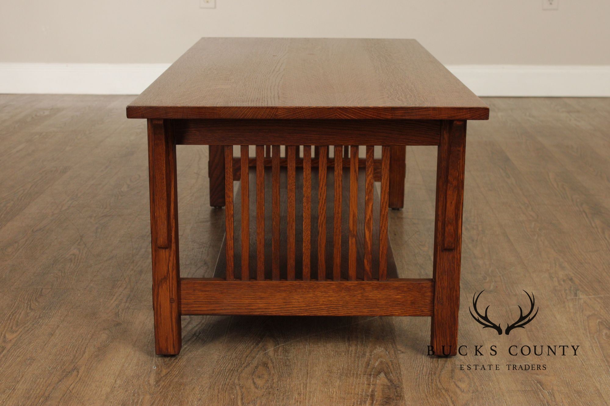 Stickley Mission Collection Oak Spindle Coffee Table