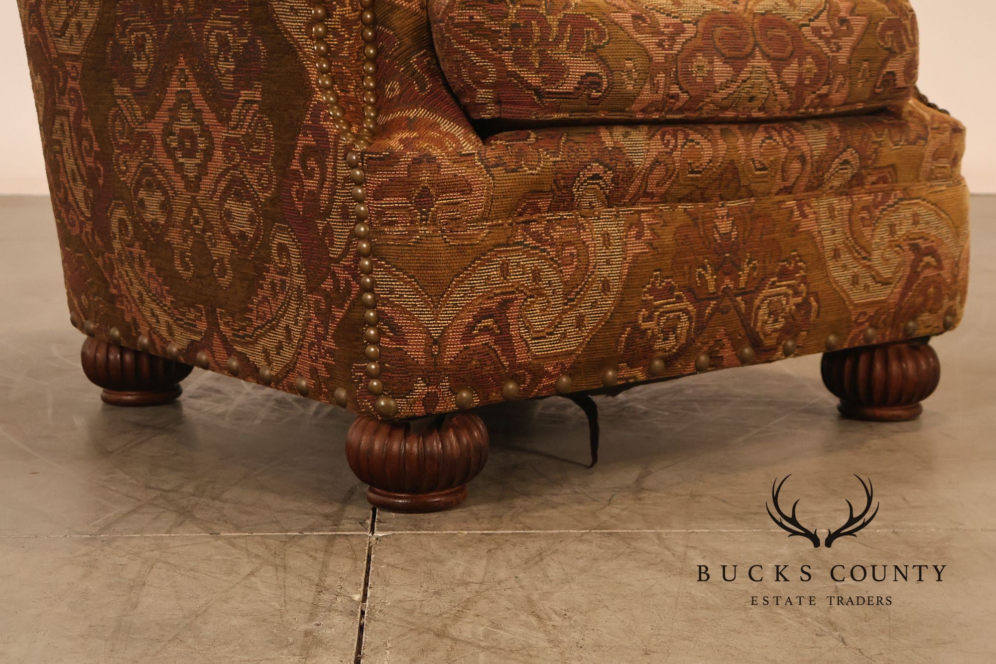 Lillian August Collection Oversized Paisley Upholstered Armchair