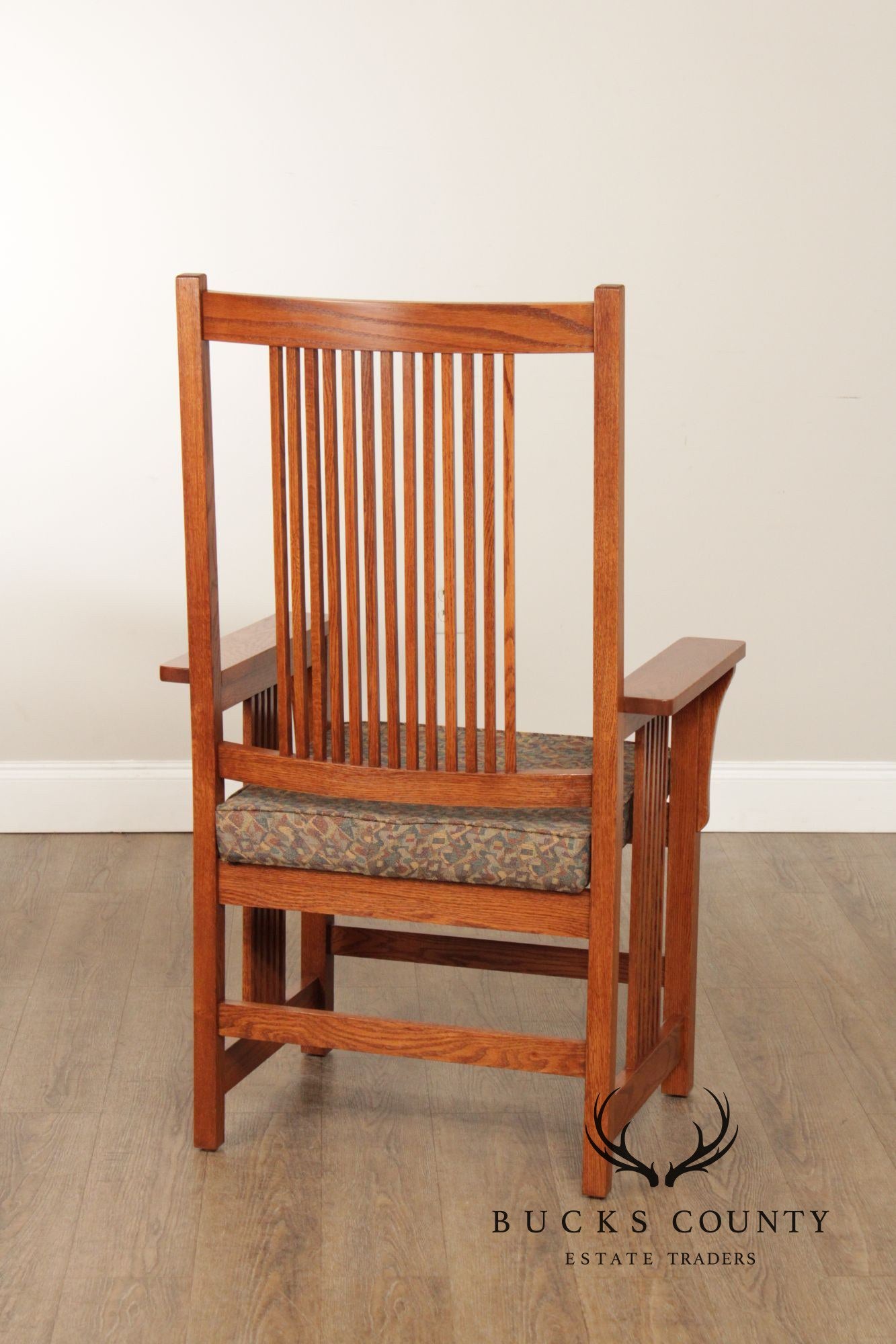 Mission Style Custom Quality Set Of Six Oak Spindle Dining Chairs