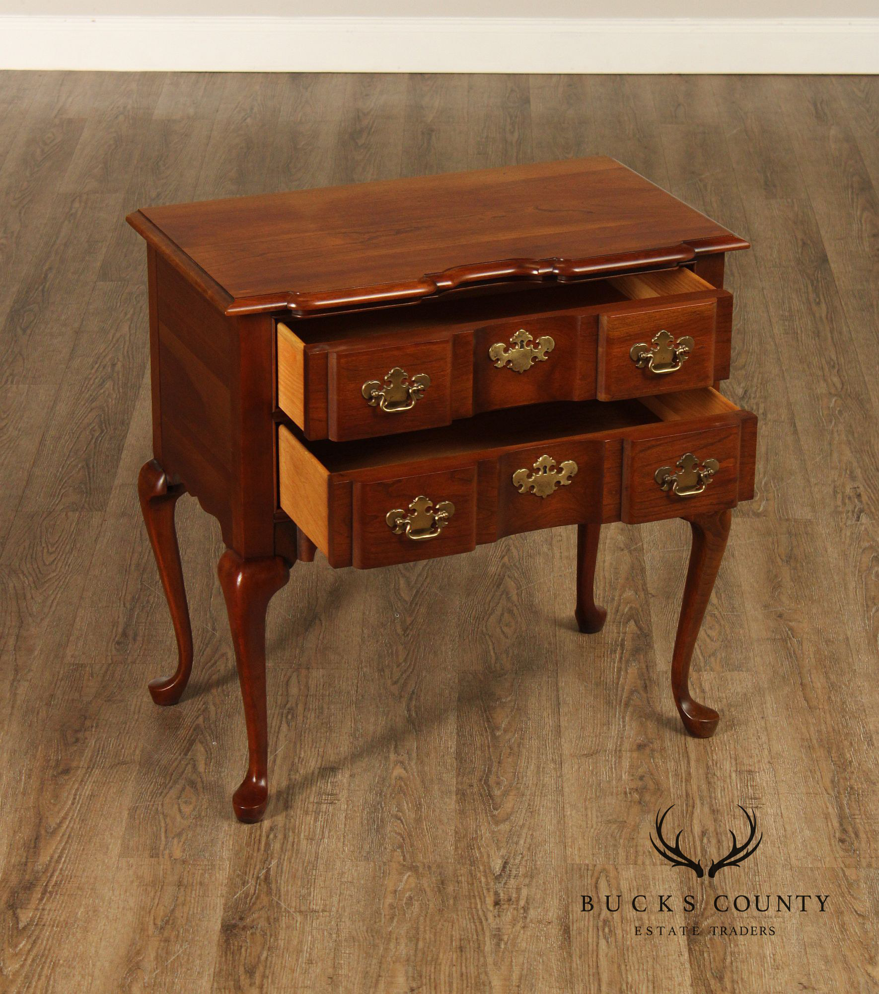 Queen Anne Style Cherry Blockfront Lowboy