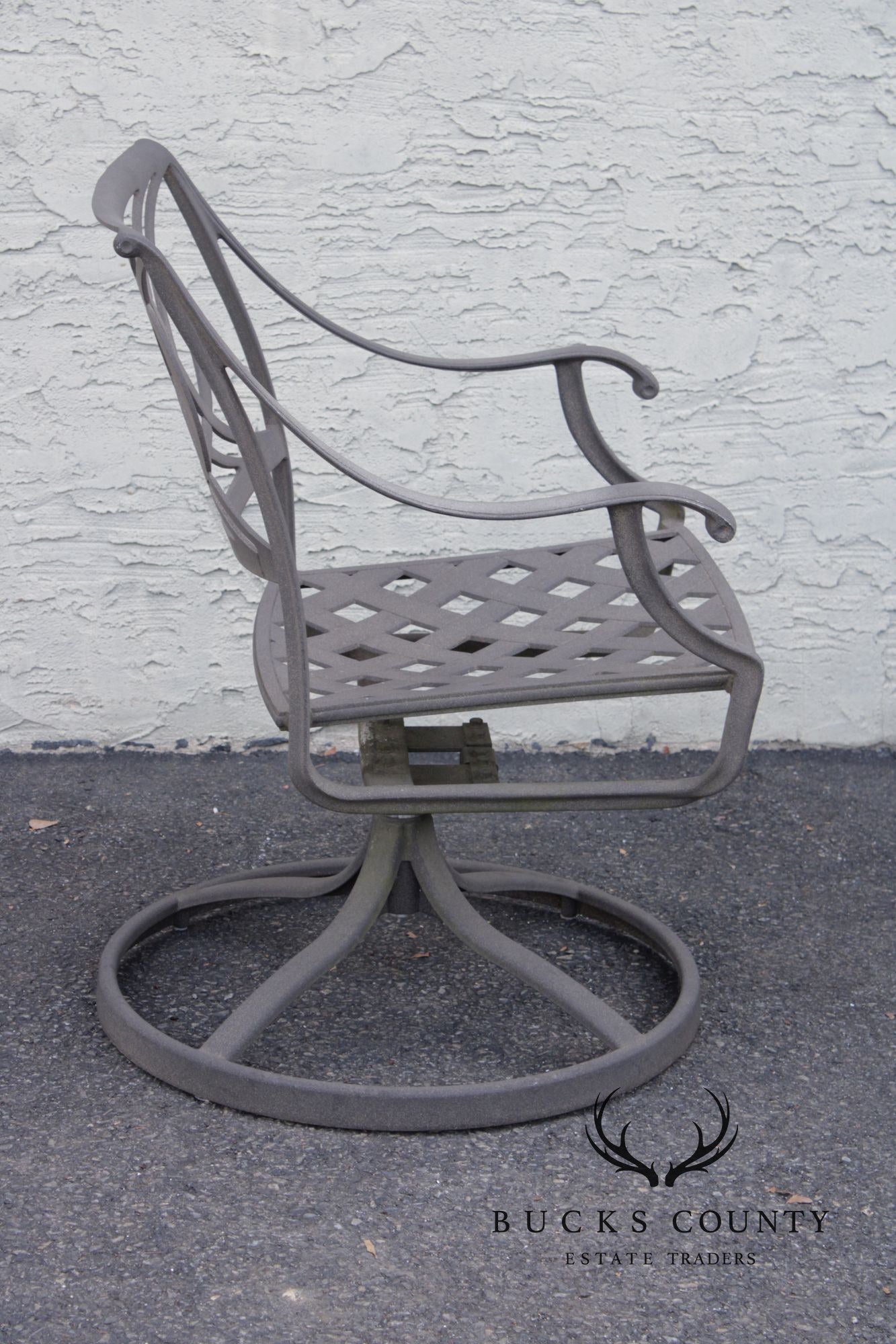 Telescope Casual Pair of 'Cadiz' Cast Aluminum Patio Swivel Rockers