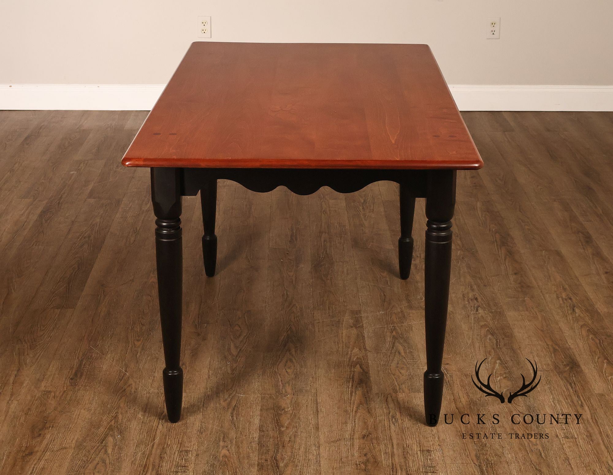Nichols & Stone Maple Farmhouse Style Two Drawer Dining Table Or Desk
