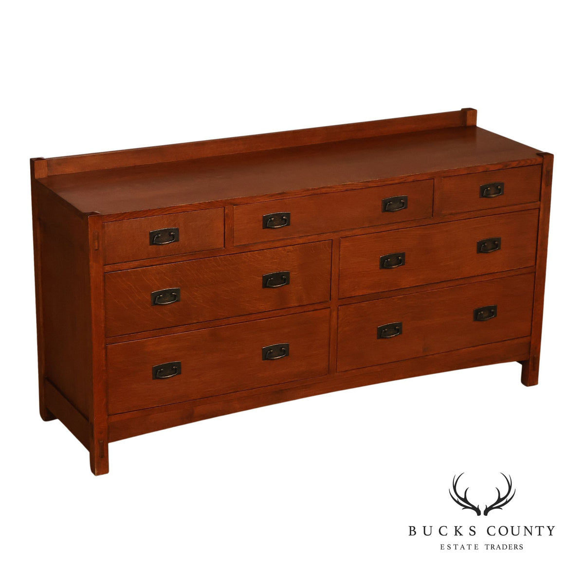 Stickley Mission Collection Oak Seven-Drawer Dresser