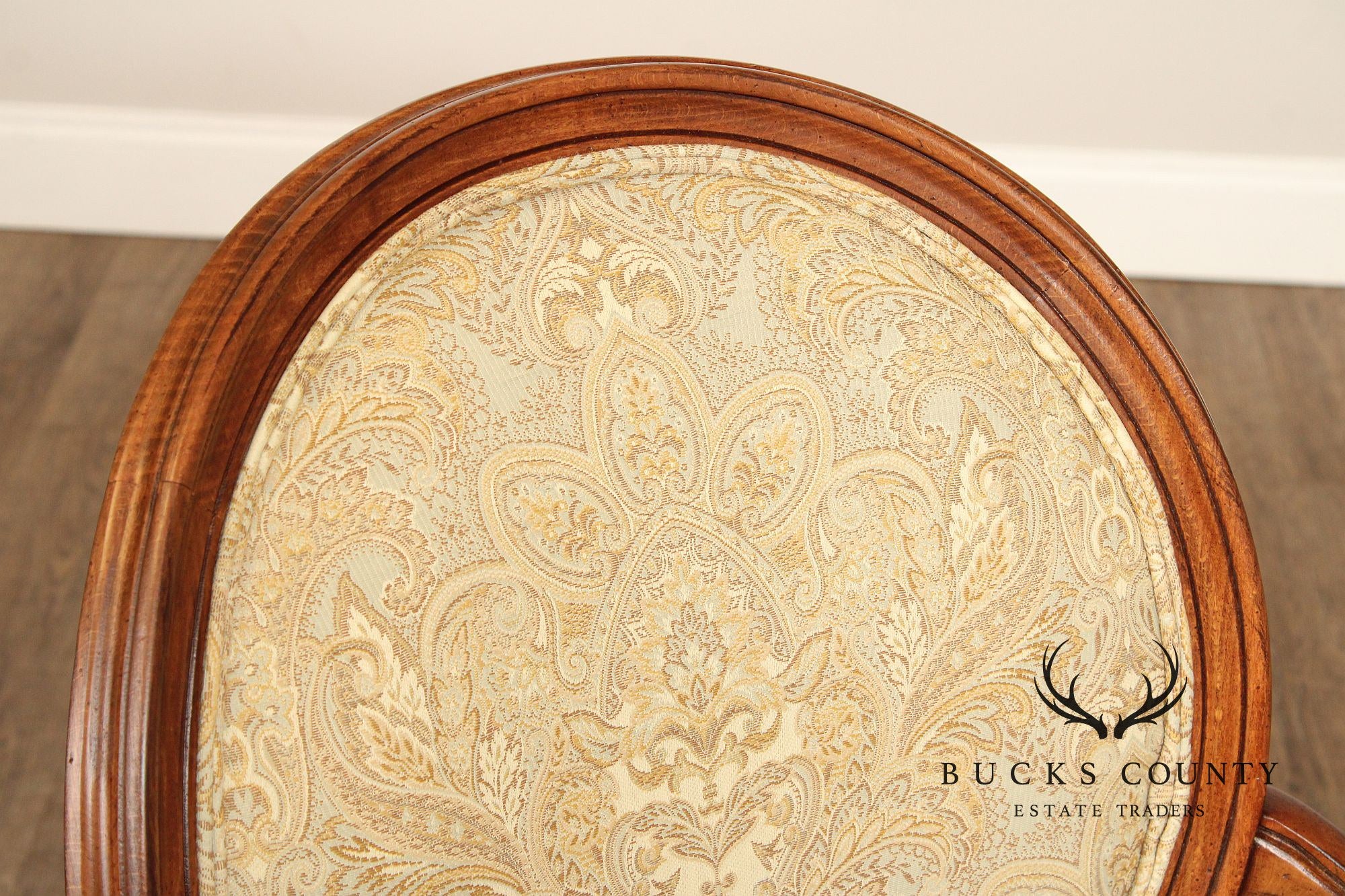 Ethan Allen French Louis XVI Style Pair Of Fauteuil Armchairs