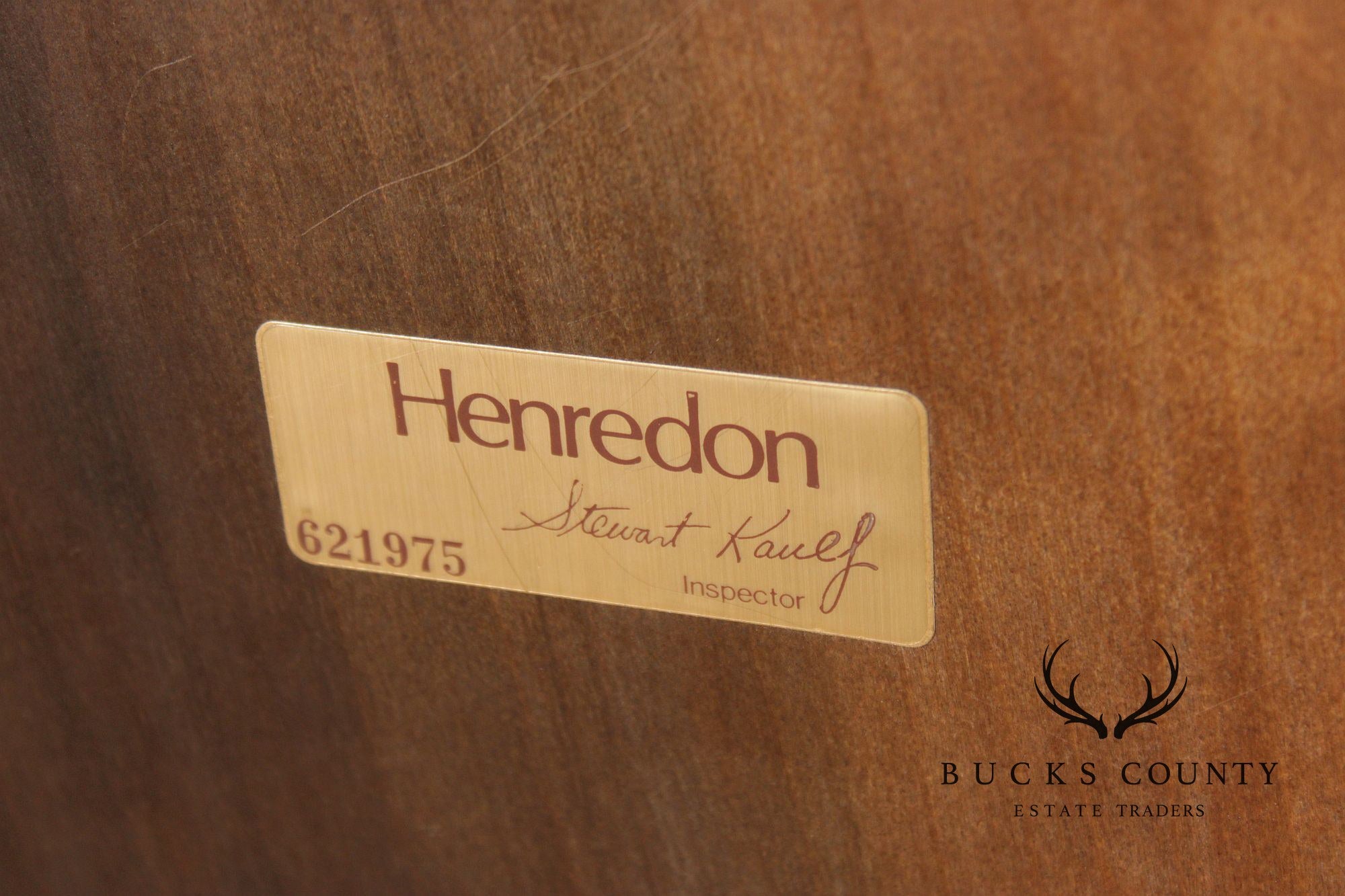 Henredon 'Scene One' Pair of Campaign Style Bedroom Armoire Cabinets