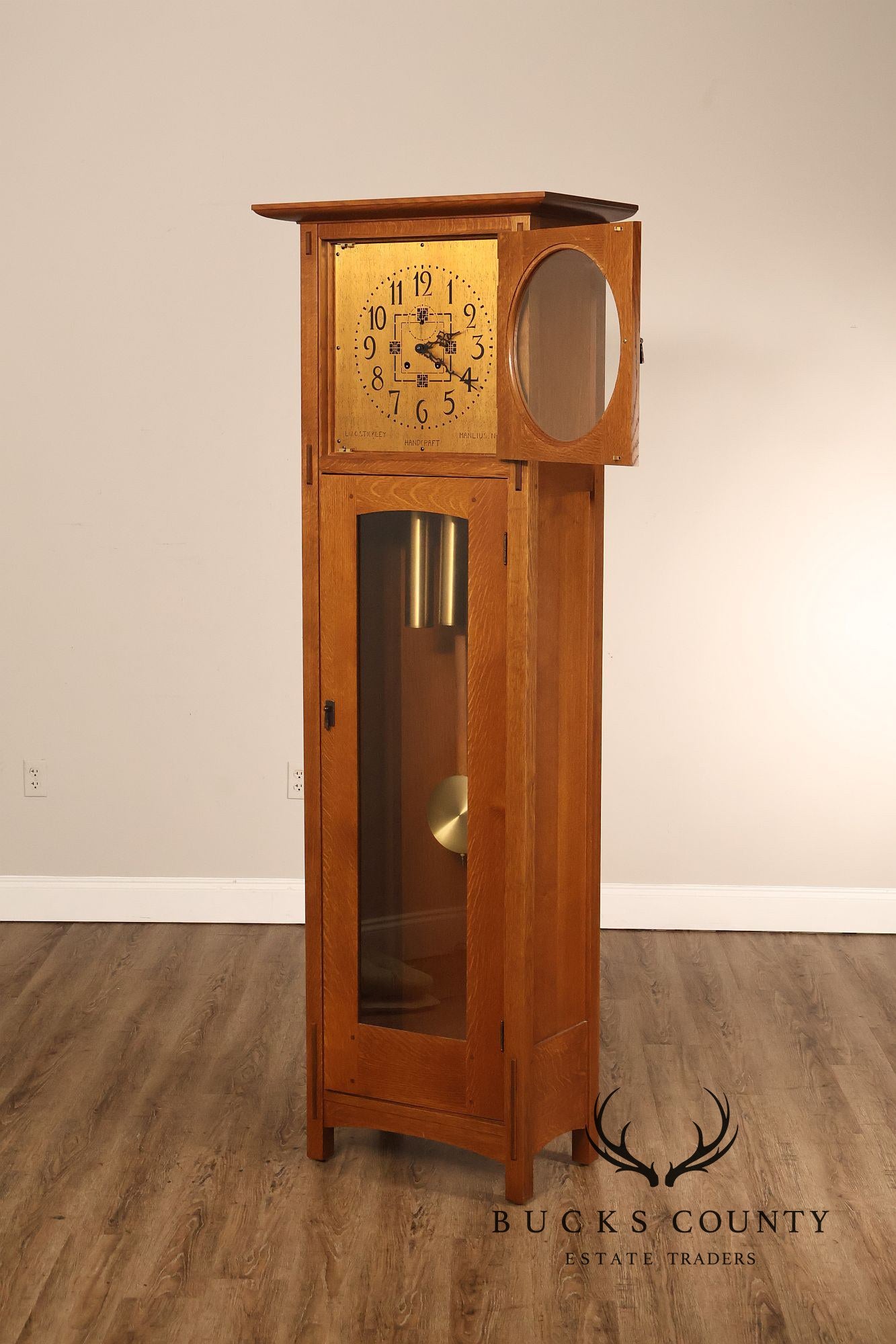 Stickley Mission Collection Oak Tall Case Clock