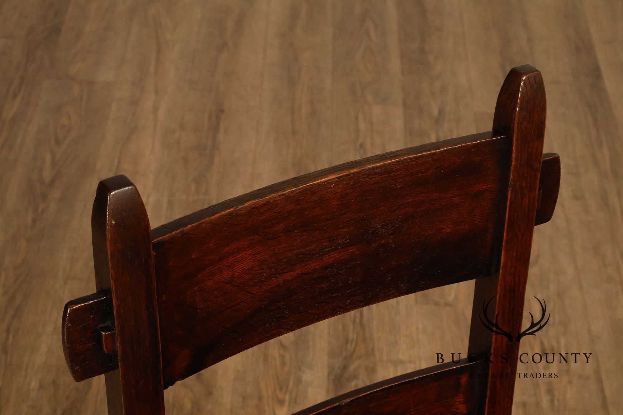 Gustav Stickley Antique Oak Rabbit Ear #1291 Dining Chair