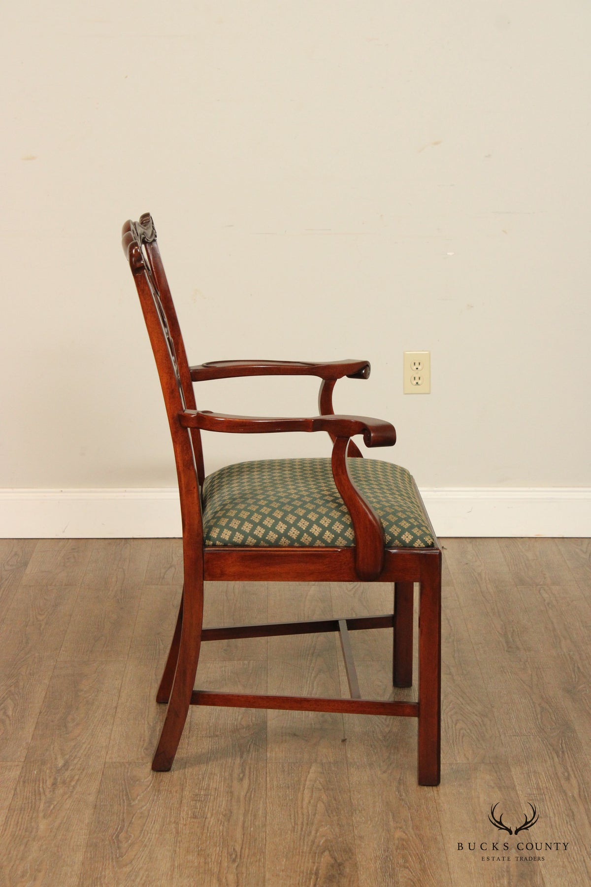 Chippendale Style Carved Mahogany Armchair