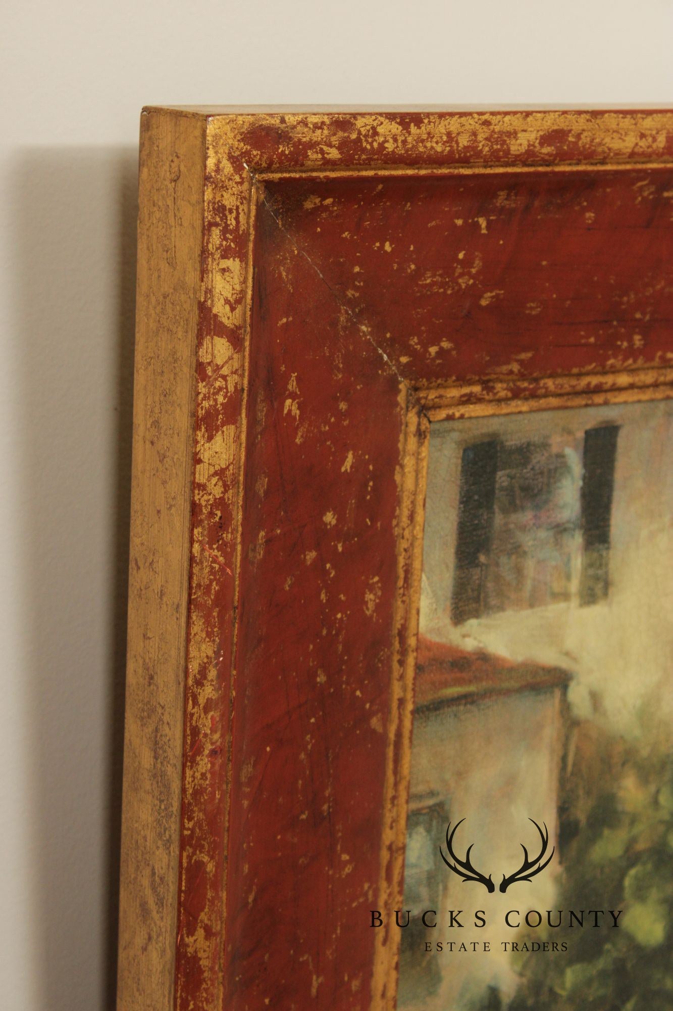 Barbara Applegate Impressionist Style Framed Print on Board, 'On Sea Street'