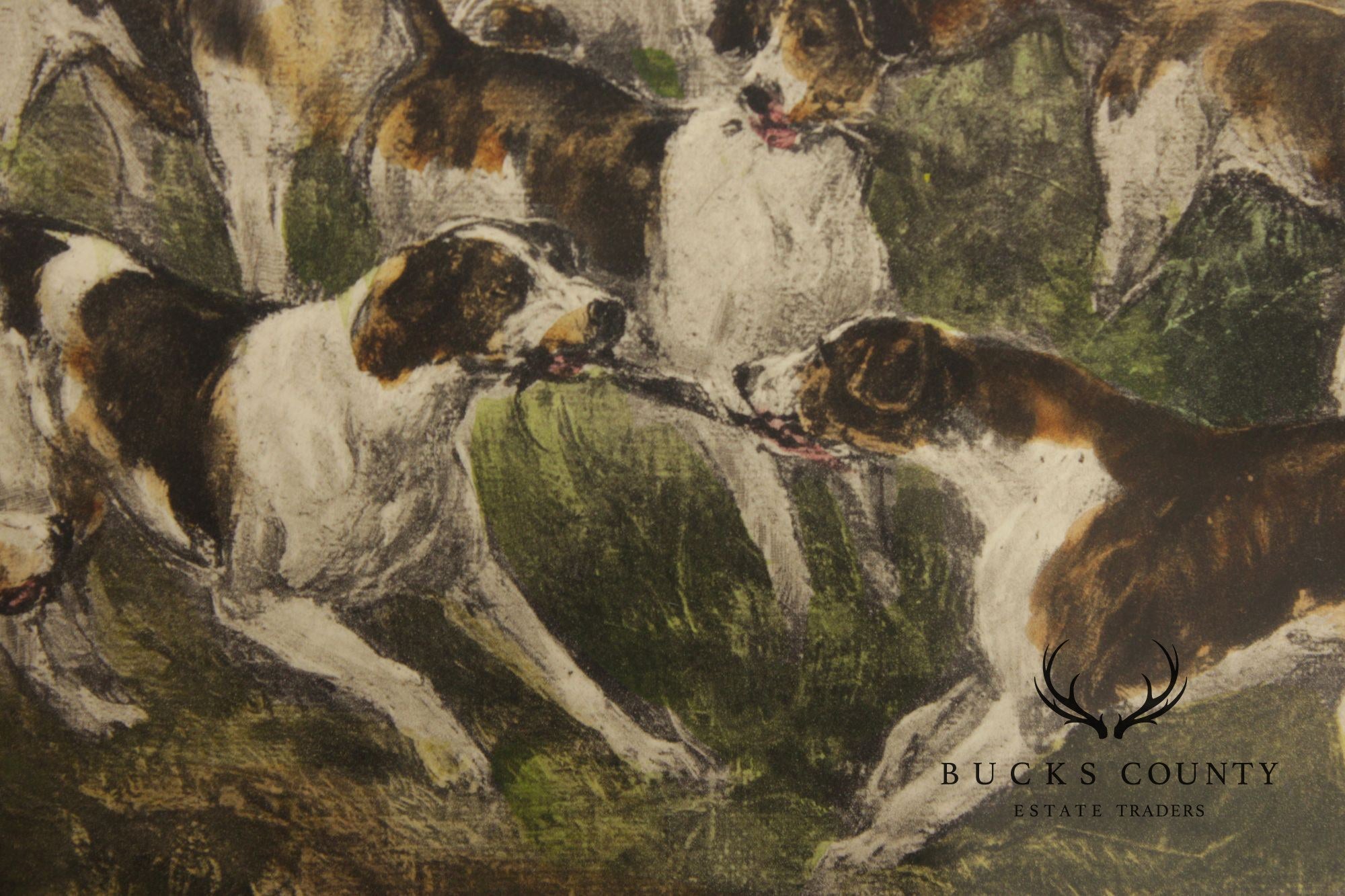 Heywood Hardy Framed Fox Hunt Print, 'Presenting the Brush'