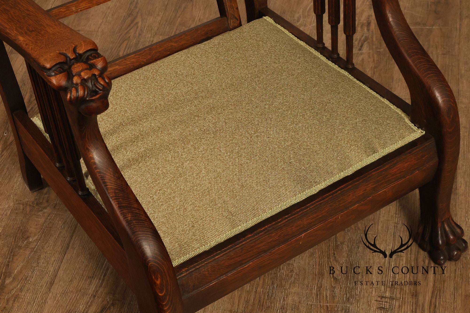 Antique Victorian Oak Morris Reclining Chair