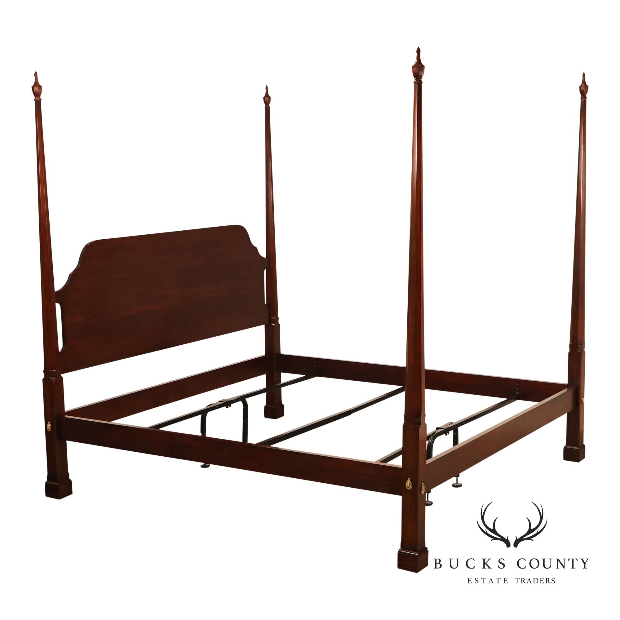 Henkel Harris Solid Mahogany King Size Poster Bed