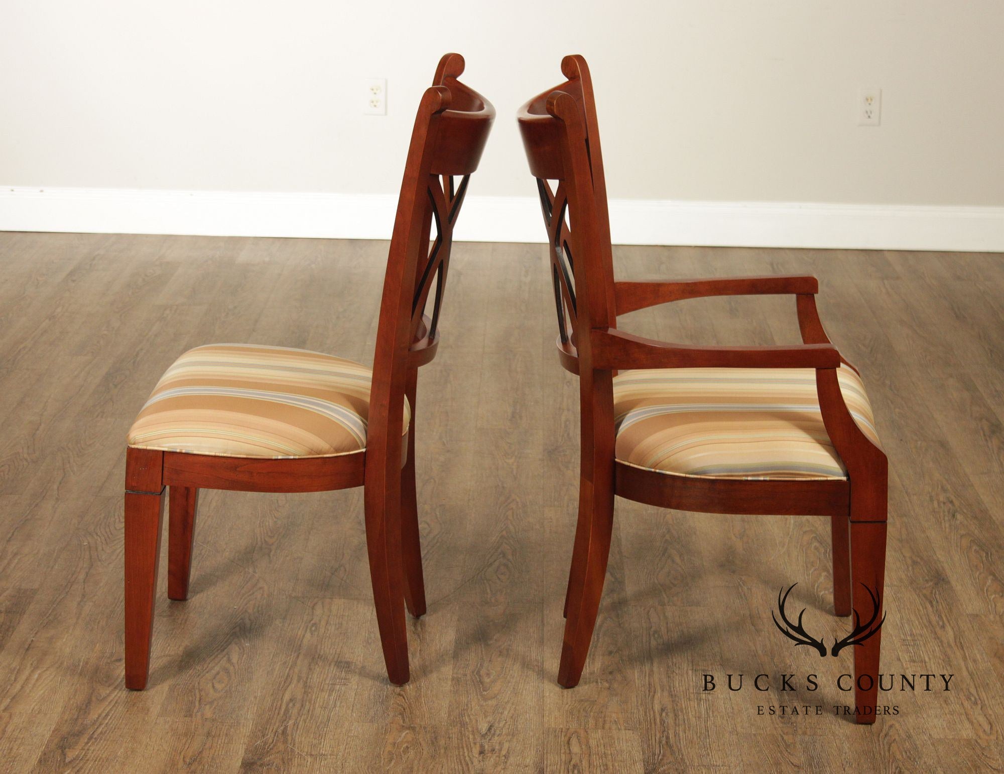 Harden Regency Style Set of Eight Cherry Dining Chairs