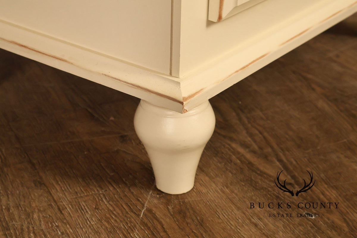 Coastal Style Painted Linen Cabinet