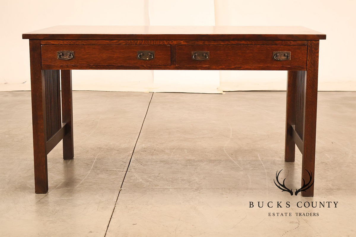 Stickley Mission Collection Oak Spindle Writing Desk