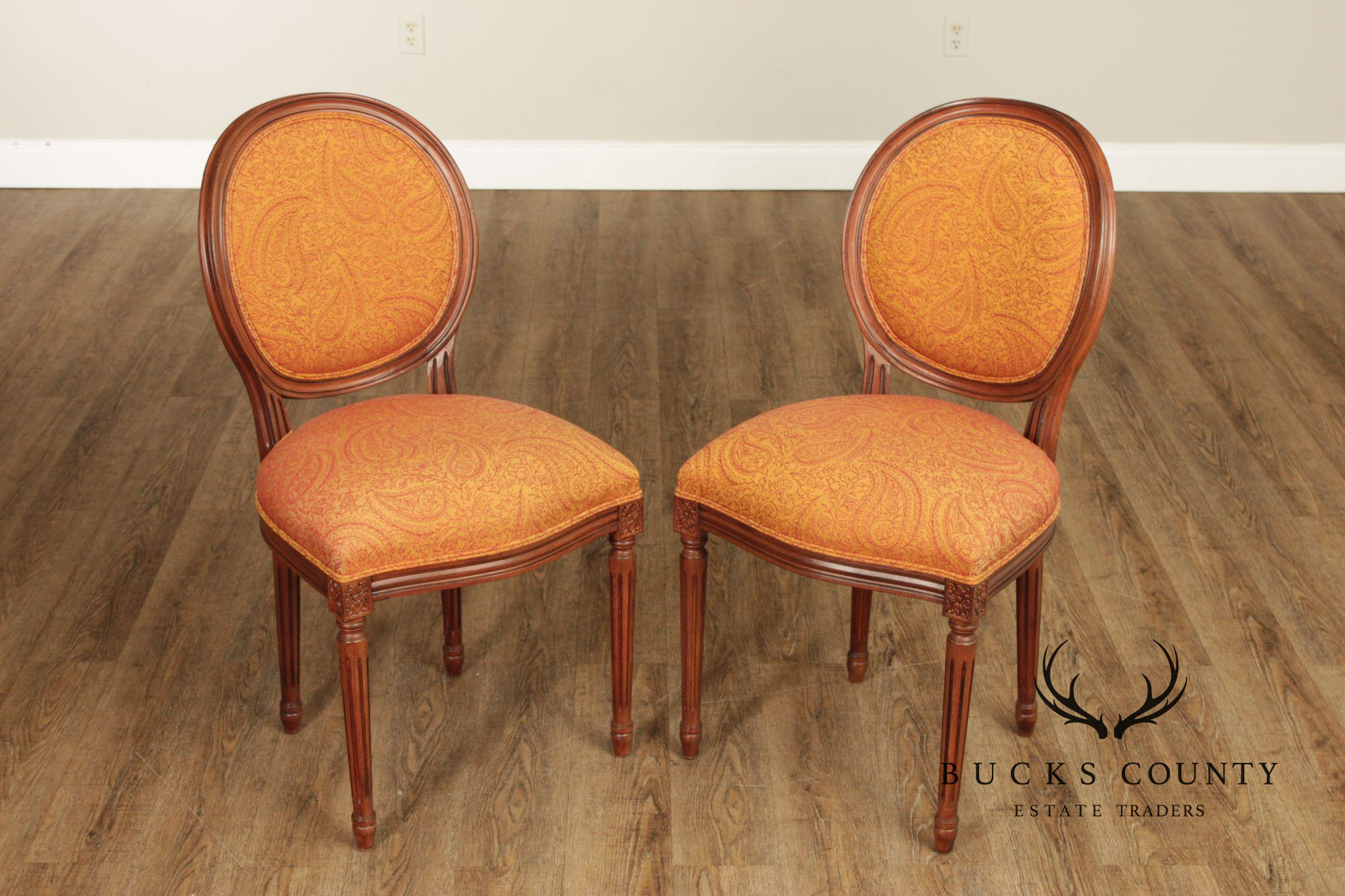Ethan Allen French Louis XVI Style Pair of Side Chairs