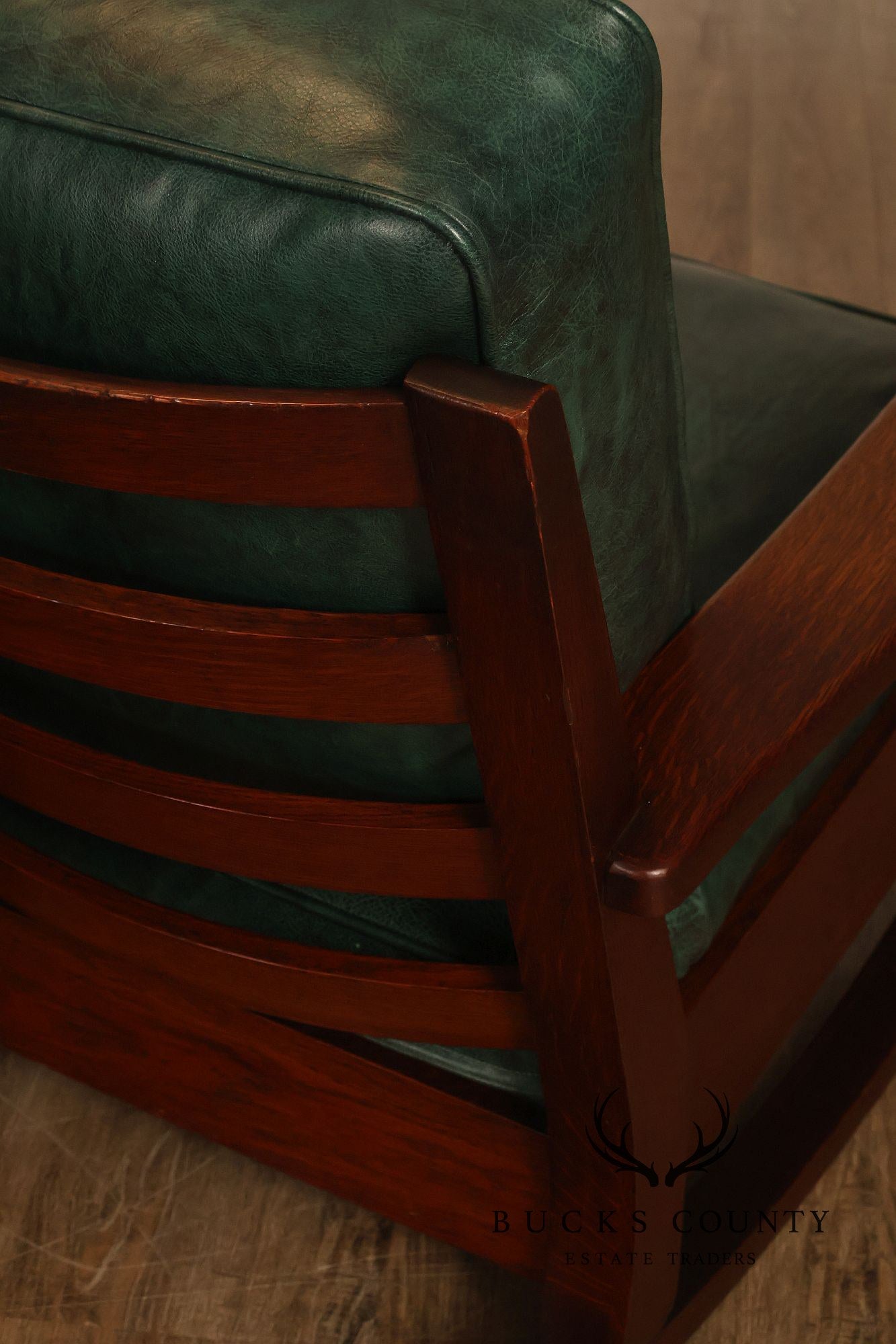 Limbert Arts & Crafts Antique Mission Oak Lounge Chair And Rocking Chair