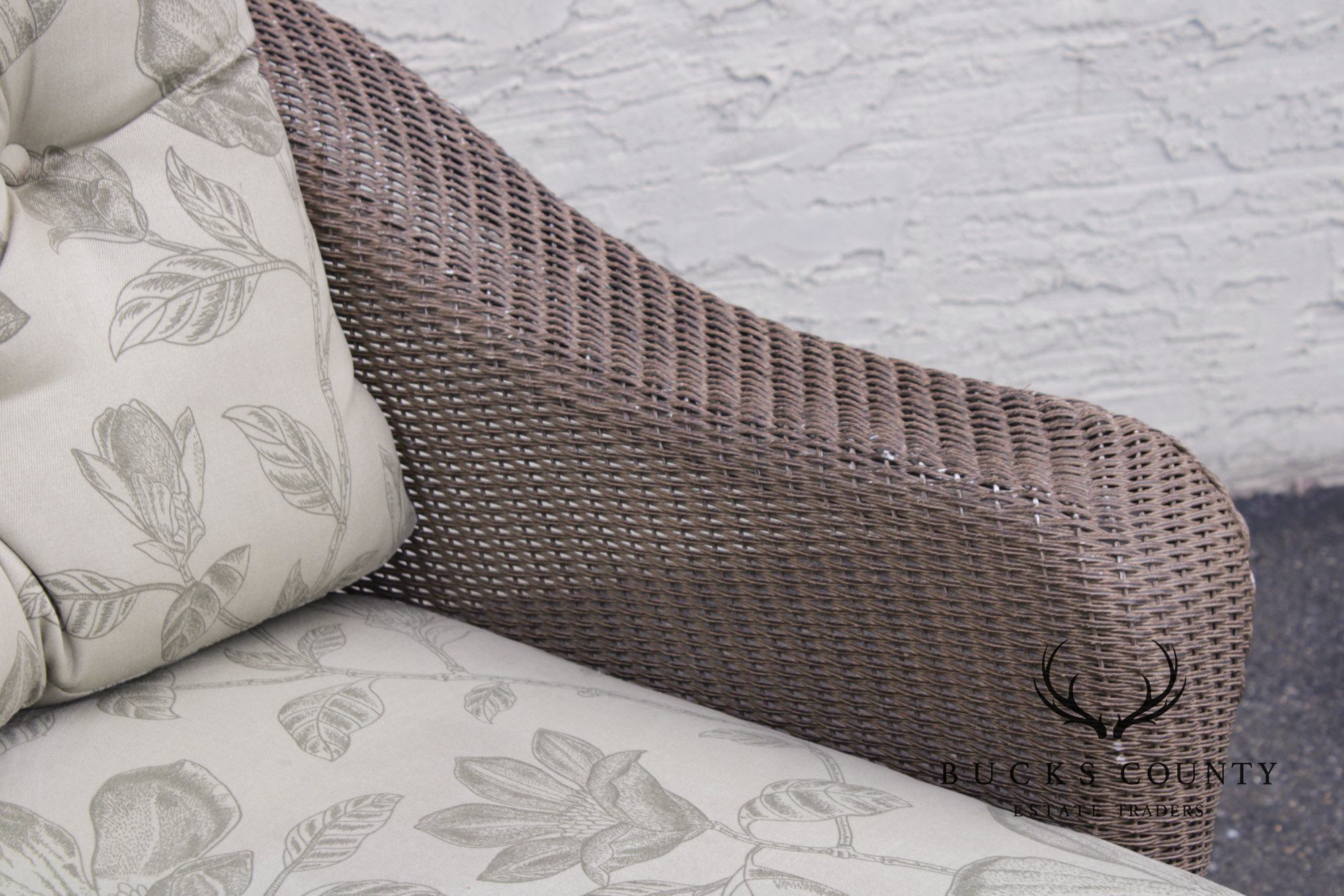 Lloyd Loom Wicker Outdoor Chaise Lounge