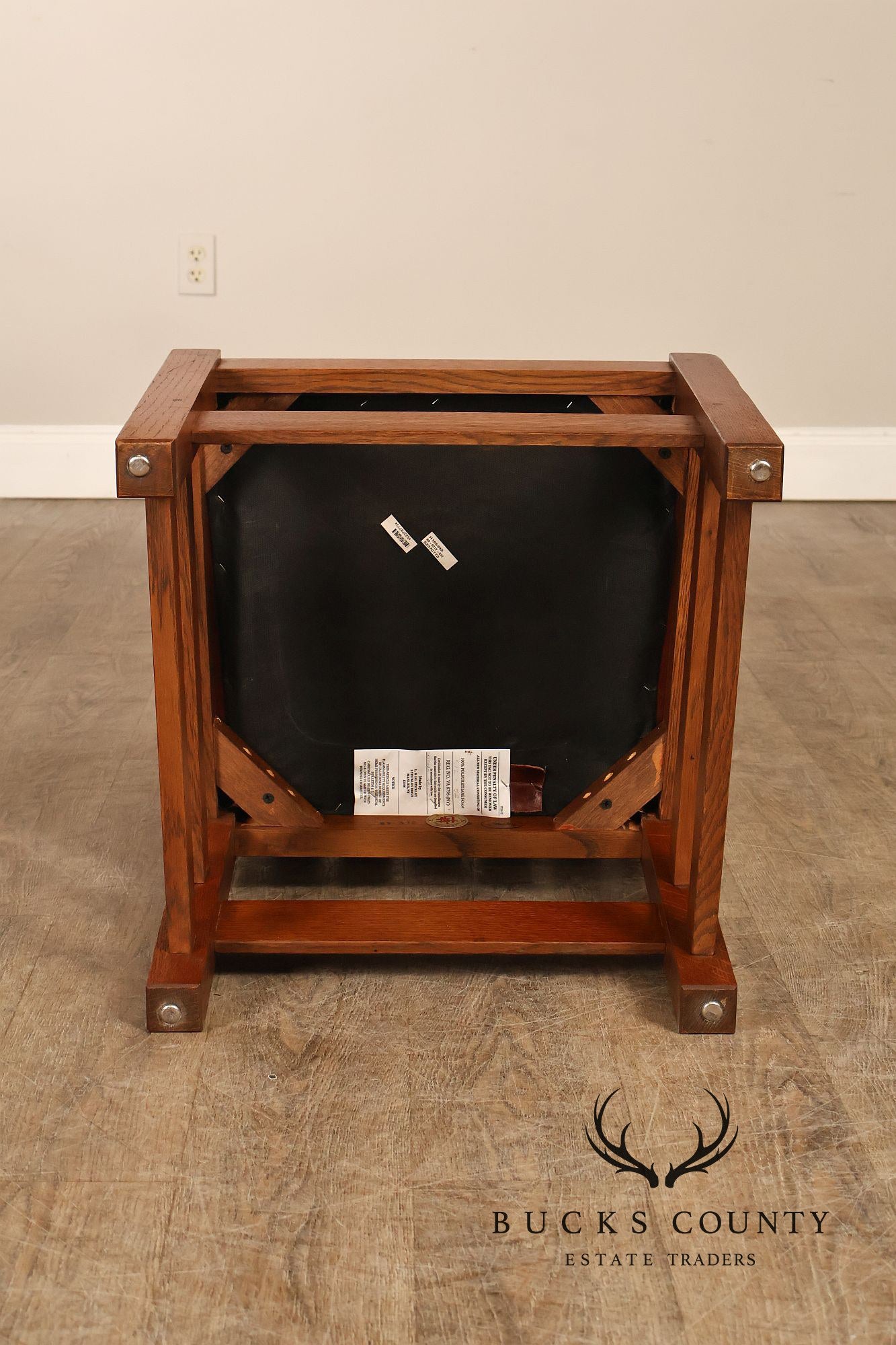 Stickley Mission Collection Set of Six Oak and Leather Dining Chairs