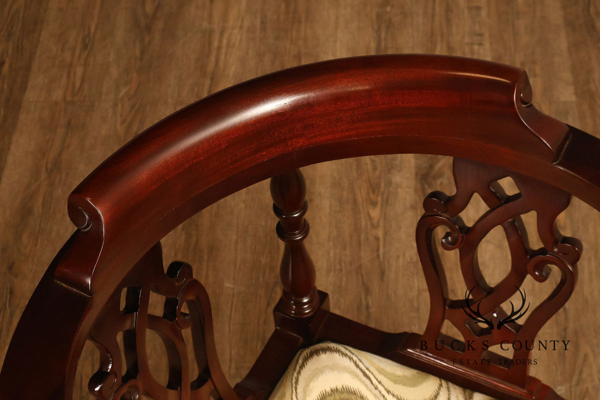 Statesville Chippendale Style Mahogany Corner Chair